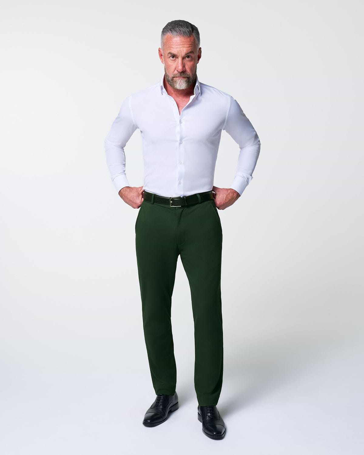 Athletic Fit Stretch Suit - Solid Pine