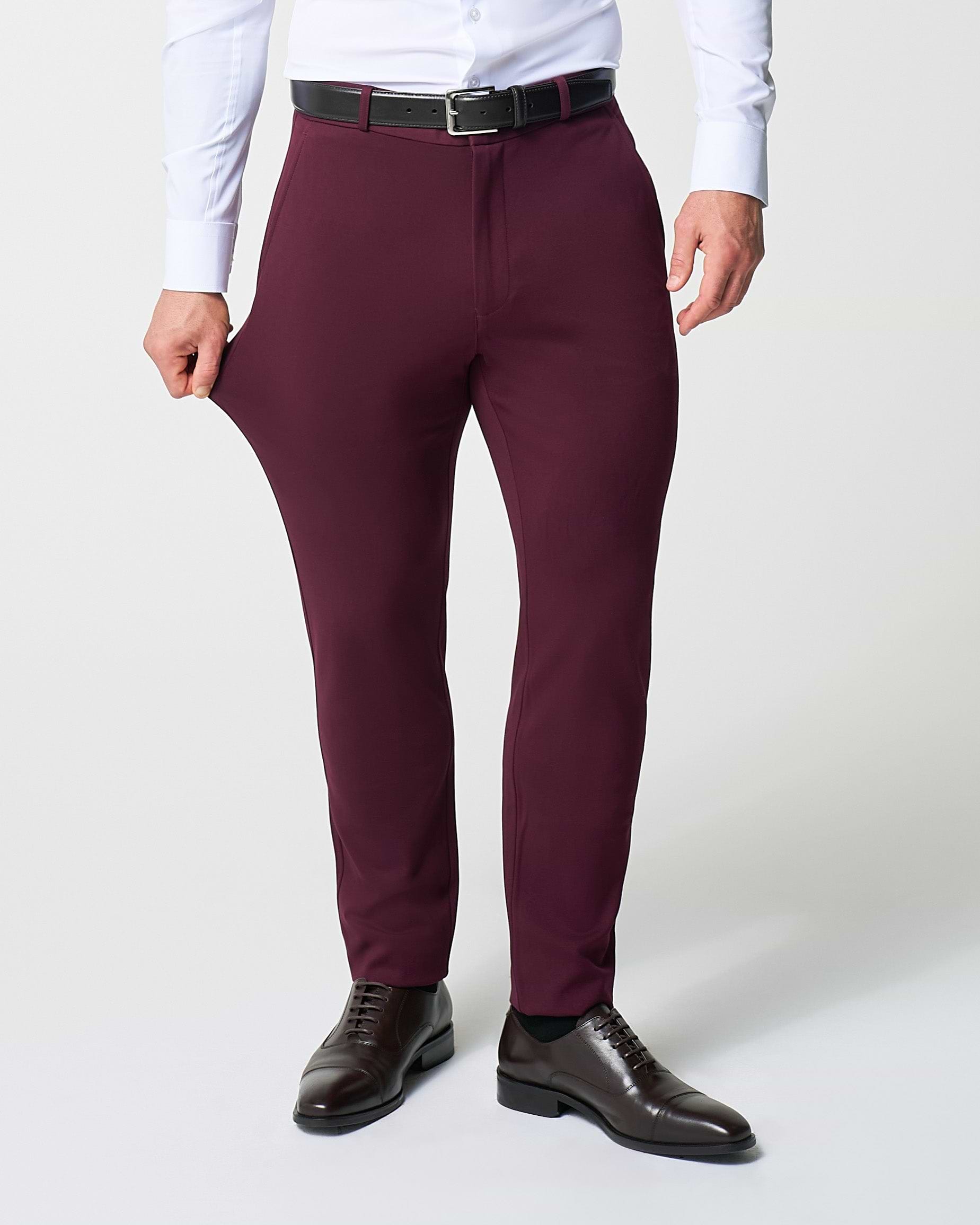 Athletic Fit Stretch Suit - Solid Plum