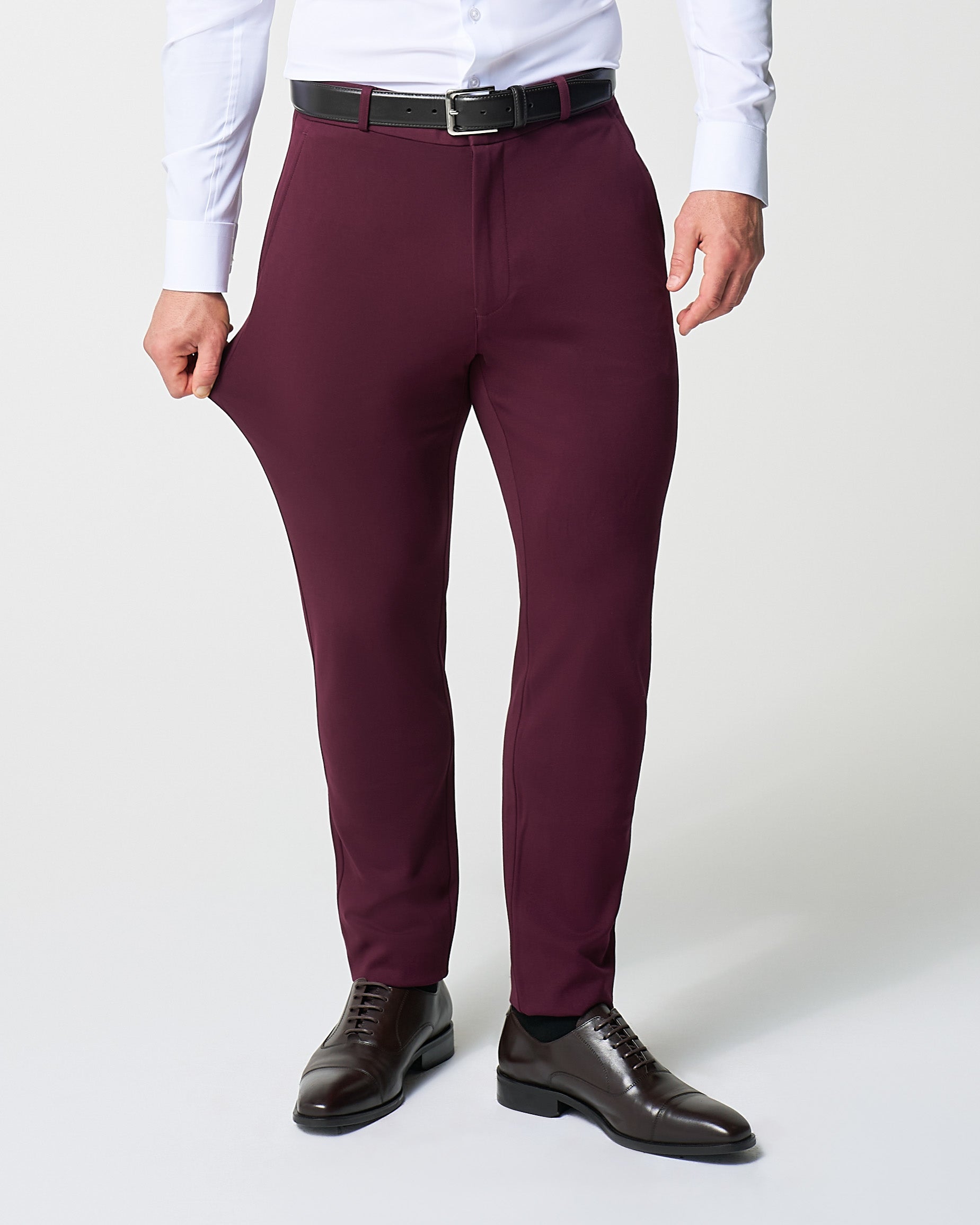 Athletic Fit Stretch Suit - Solid Plum