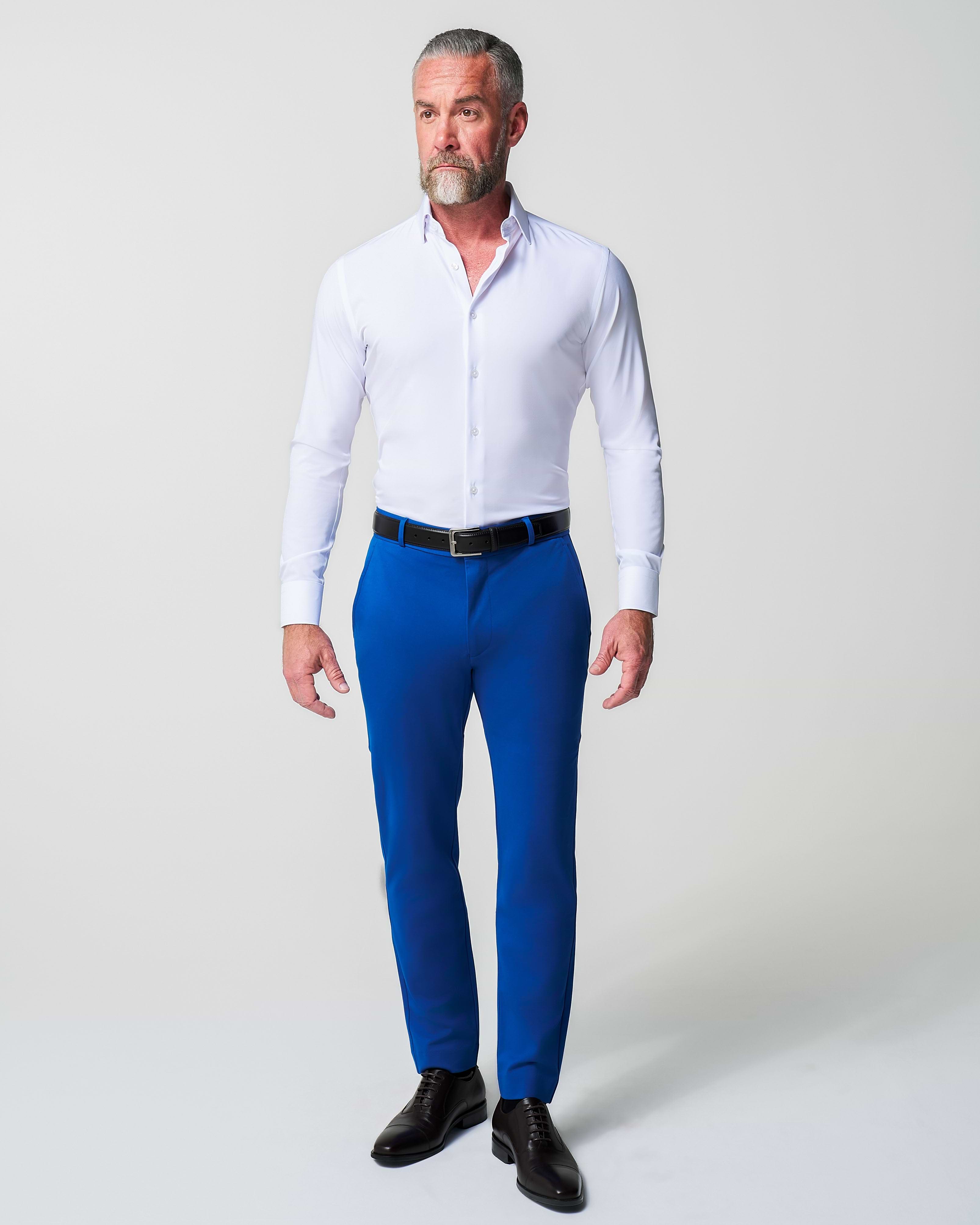 Athletic Fit Stretch Suit - Solid Royal Blue