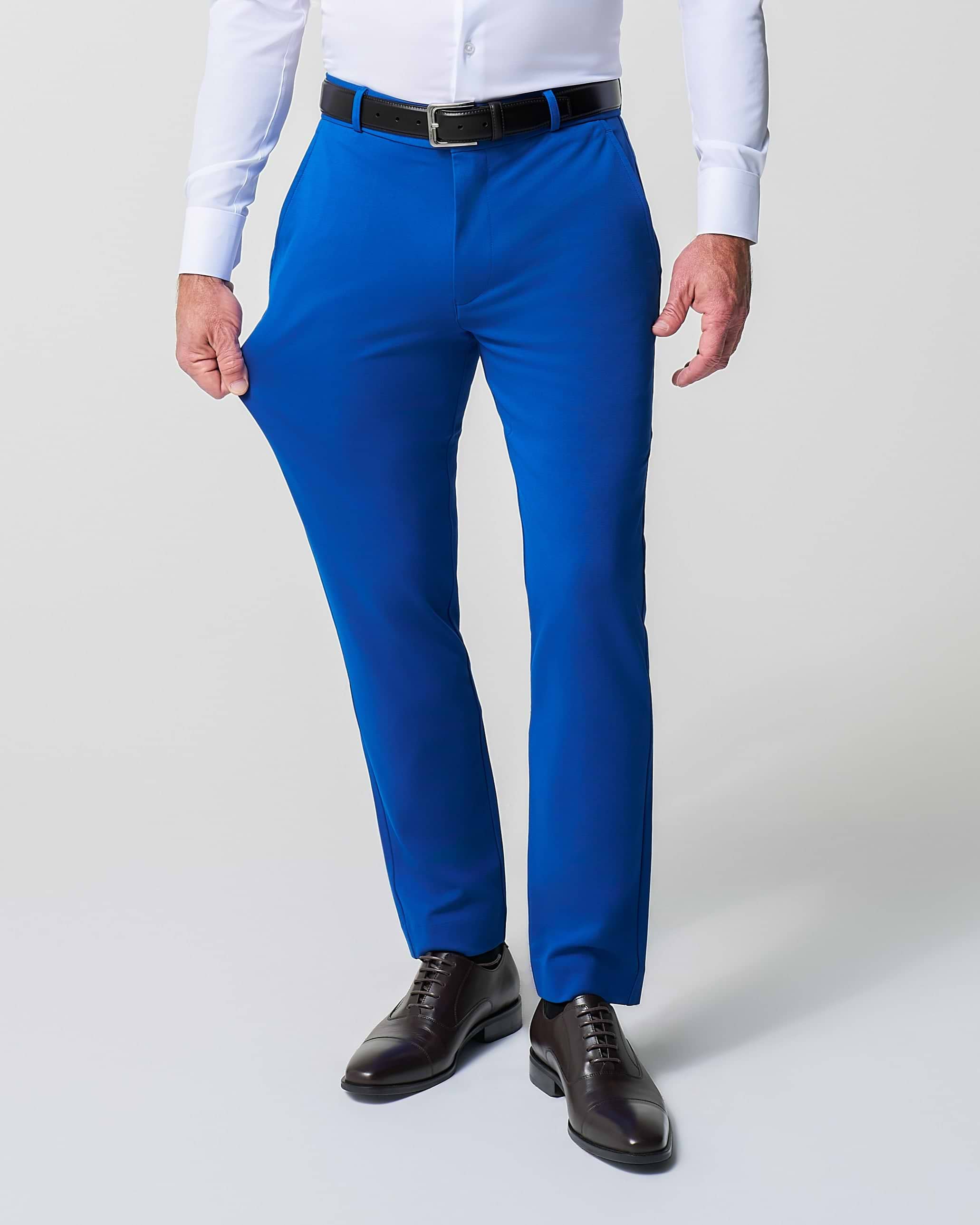 Athletic Fit Stretch Suit - Solid Royal Blue