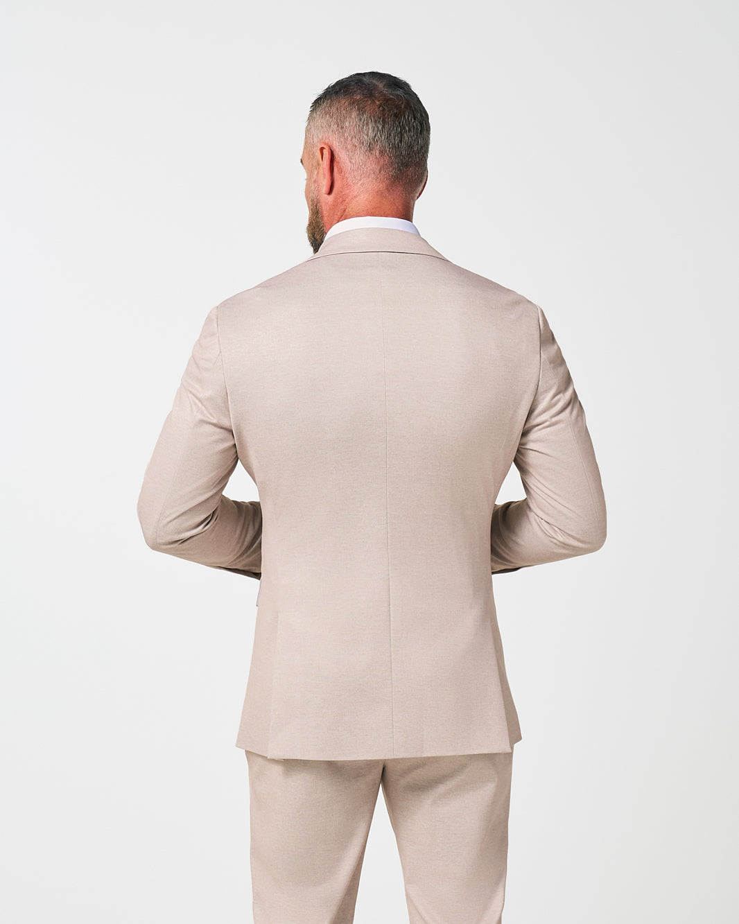 Athletic Fit Stretch Suit - Solid Tan