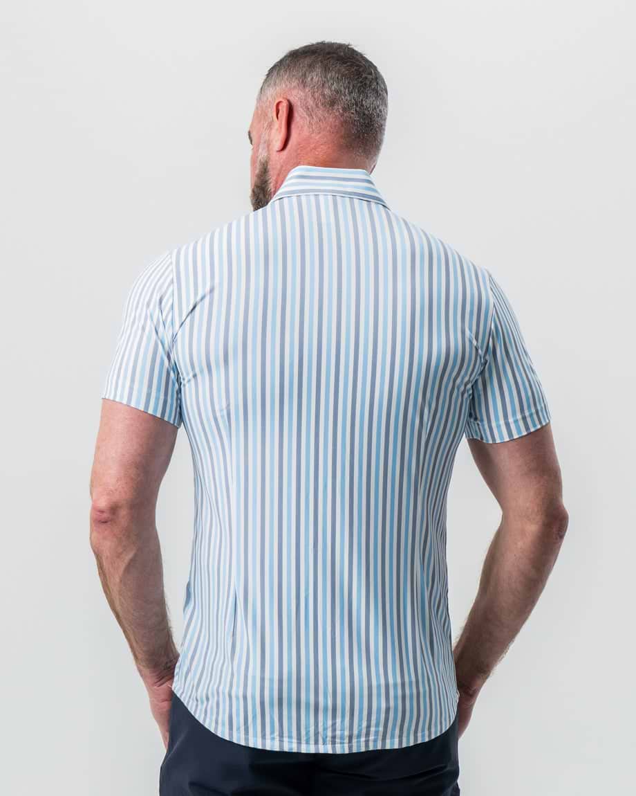 "The Vito" Blue, Navy, and White Striped