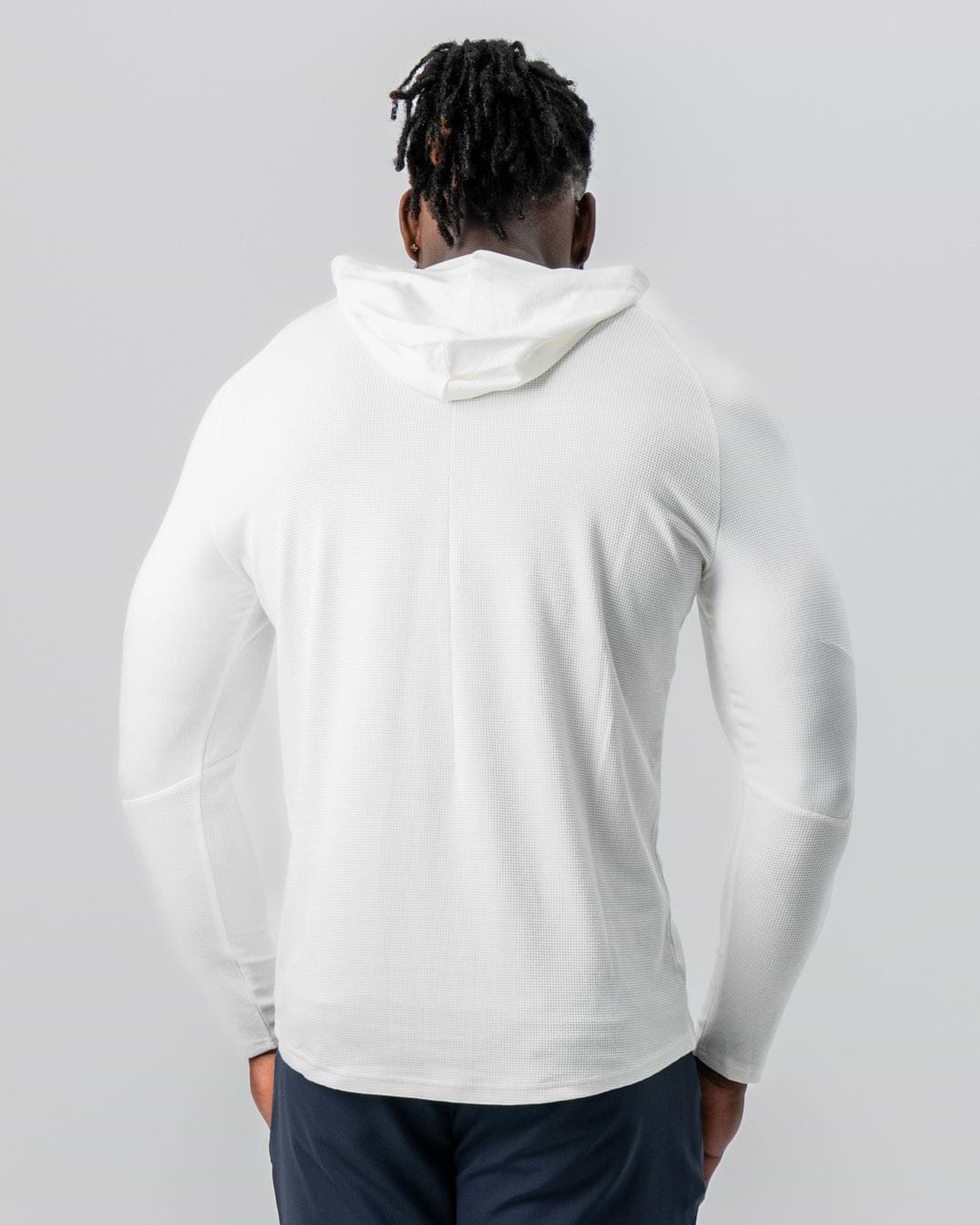 Waffle Knit Hoodie - Cream