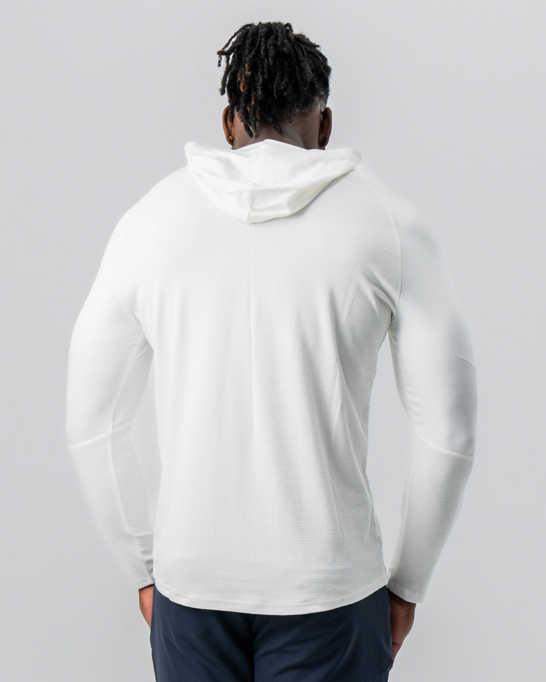 Waffle Knit Hoodie - Cream