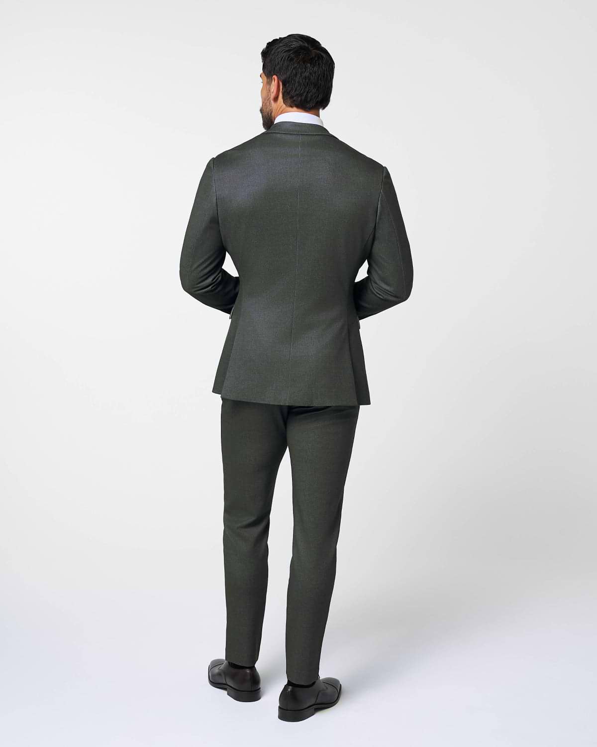 Athletic Fit Stretch Suit - Deep Olive