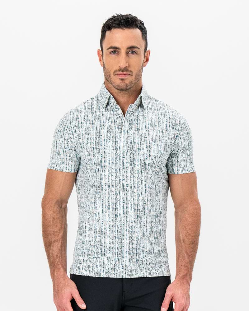 "The Vine" Green & Khaki Sketch Stripe