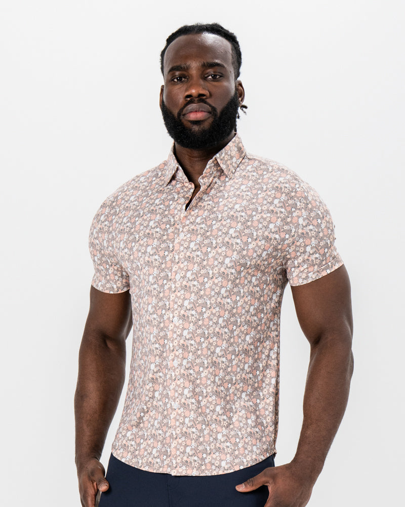 "The Westbury" Abstract Brown Floral Print