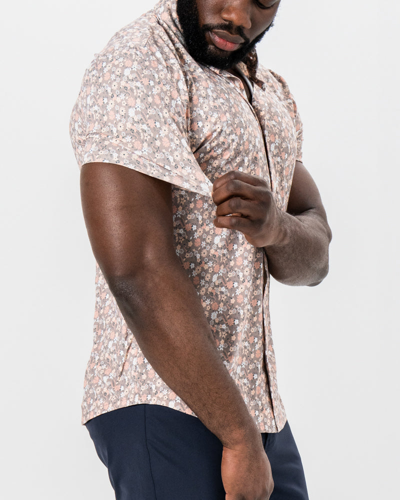 "The Westbury" Abstract Brown Floral Print