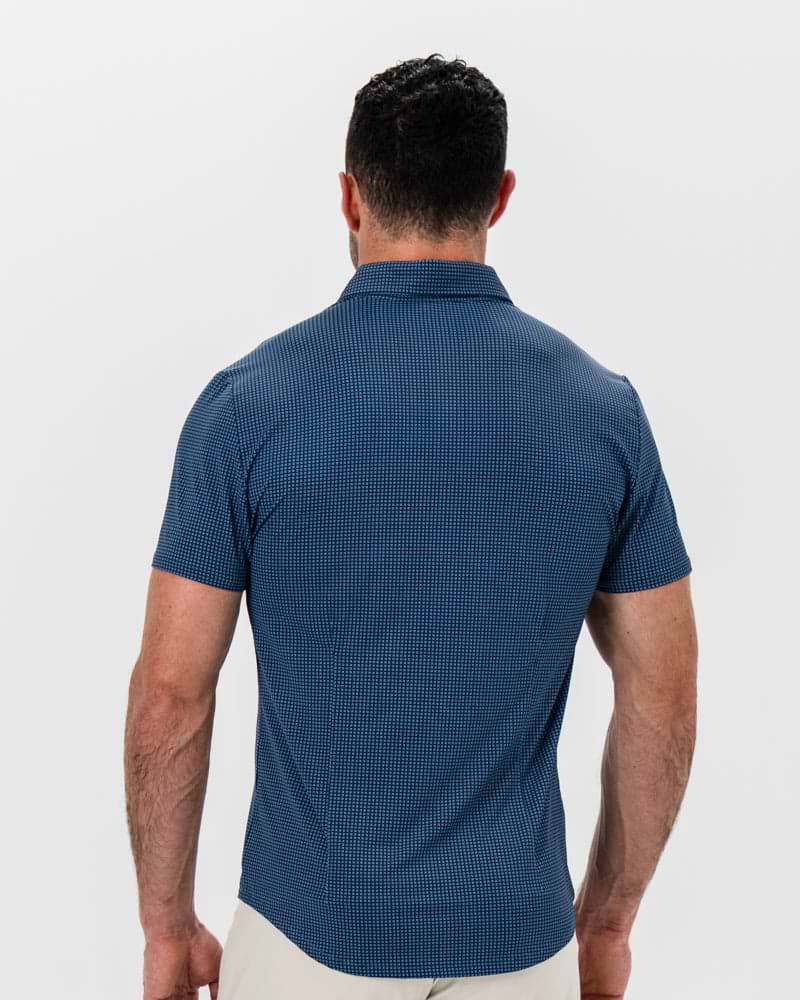 "The Zingerman" Navy With White Geo Squares