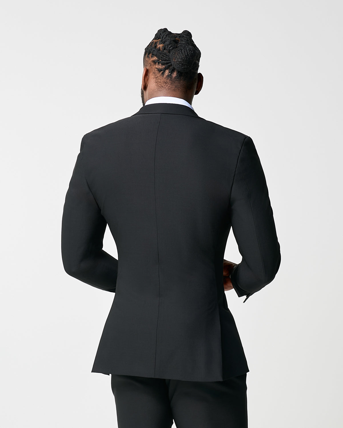 Athletic Fit Stretch Blazer - Heathered Black