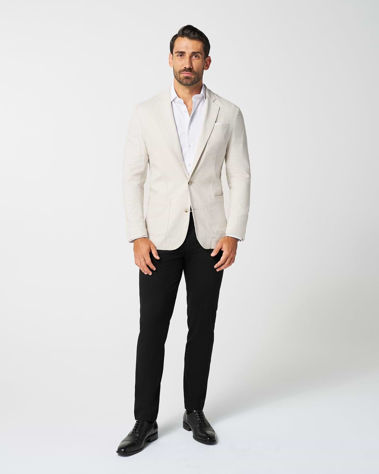 Cream linen blazer