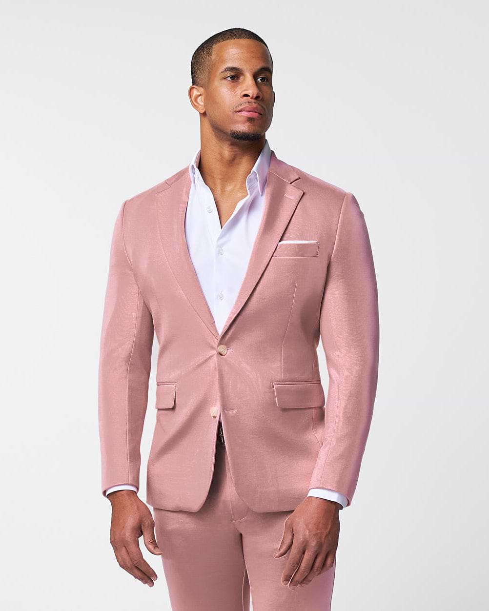 Athletic Fit Stretch Blazer - Solid Rose