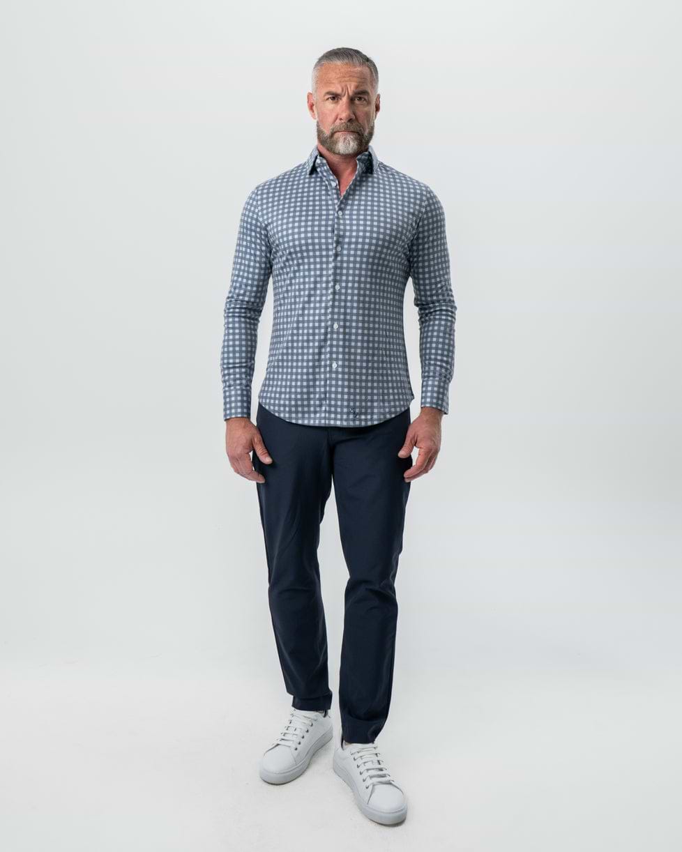 "The Ace" Big Navy Check Button Down
