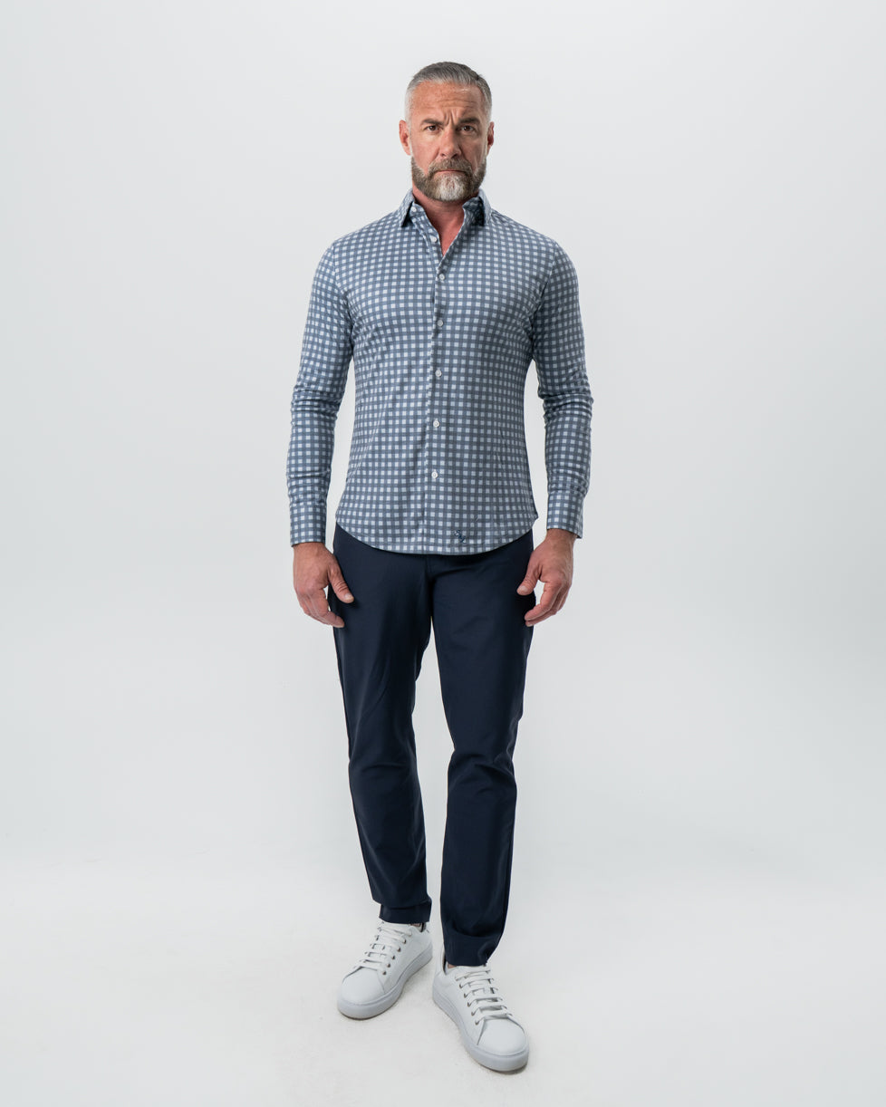 "The Ace" Big Navy Check Button Down