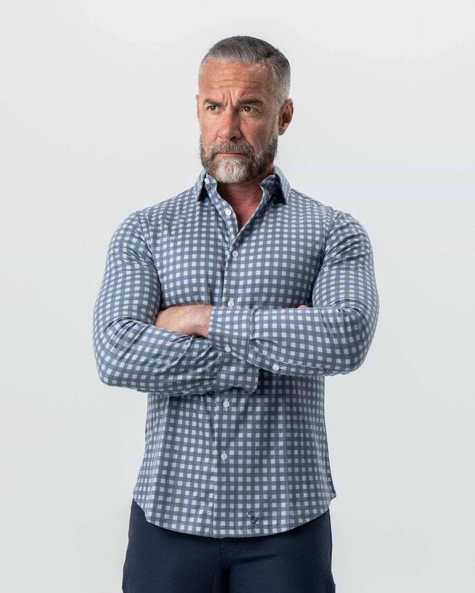 "The Ace" Big Navy Check Button Down