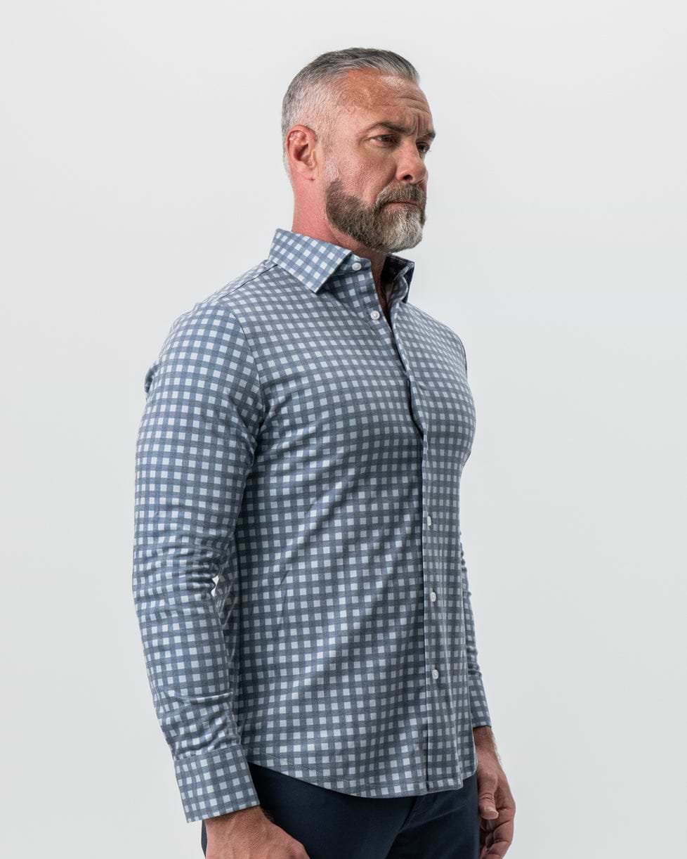 "The Ace" Big Navy Check Button Down