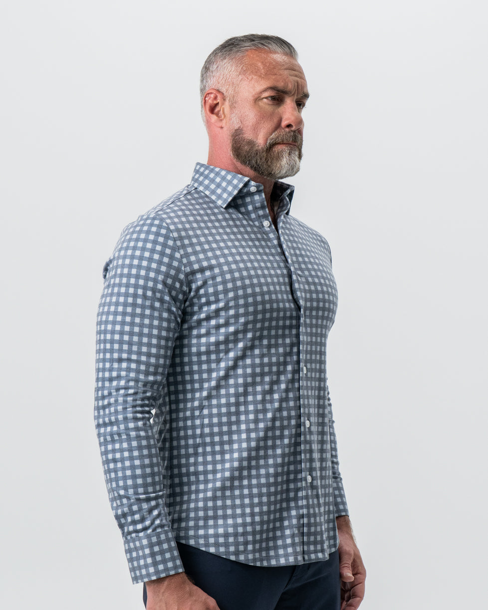 "The Ace" Big Navy Check Button Down