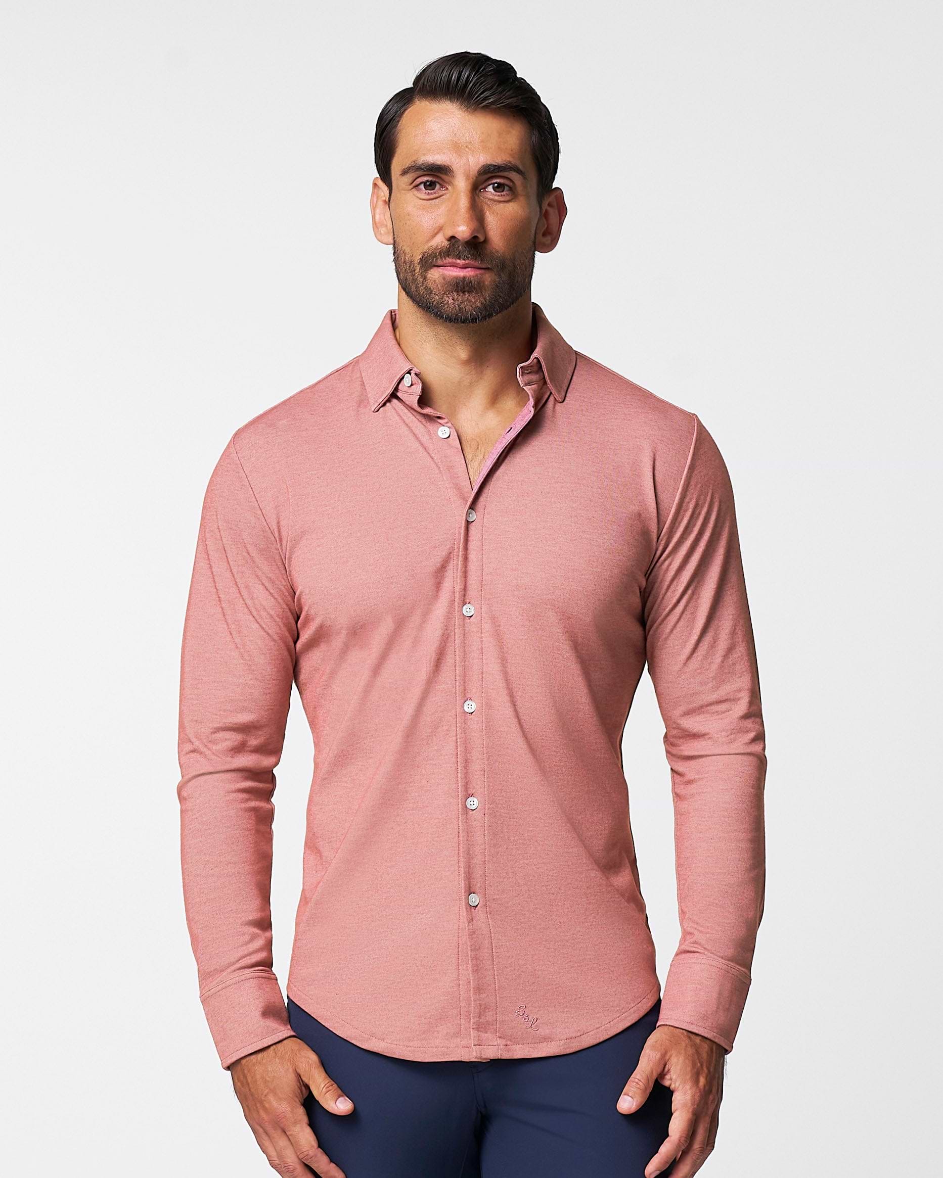 "The Jace" Maroon Pique Button Down