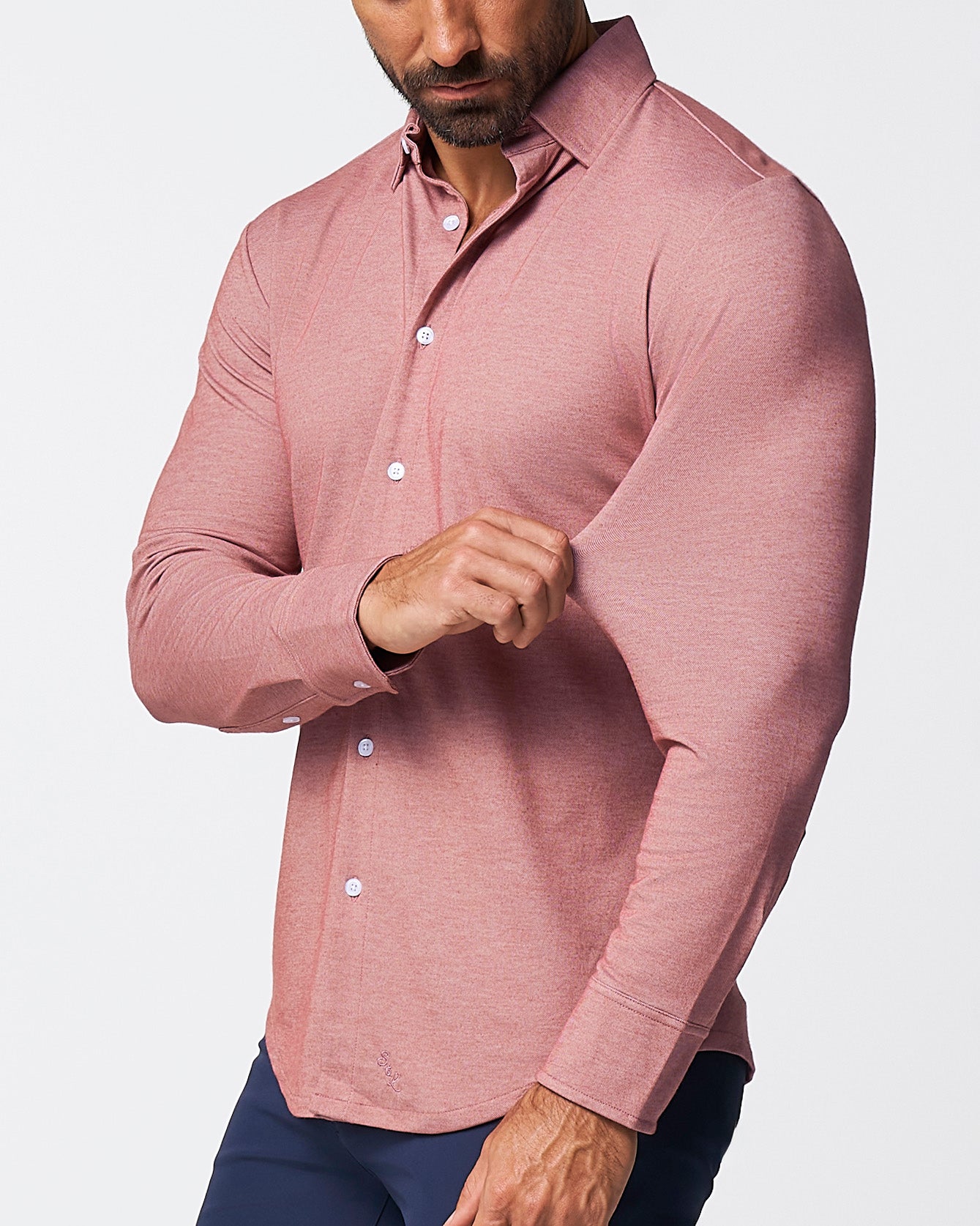 "The Jace" Maroon Pique Button Down