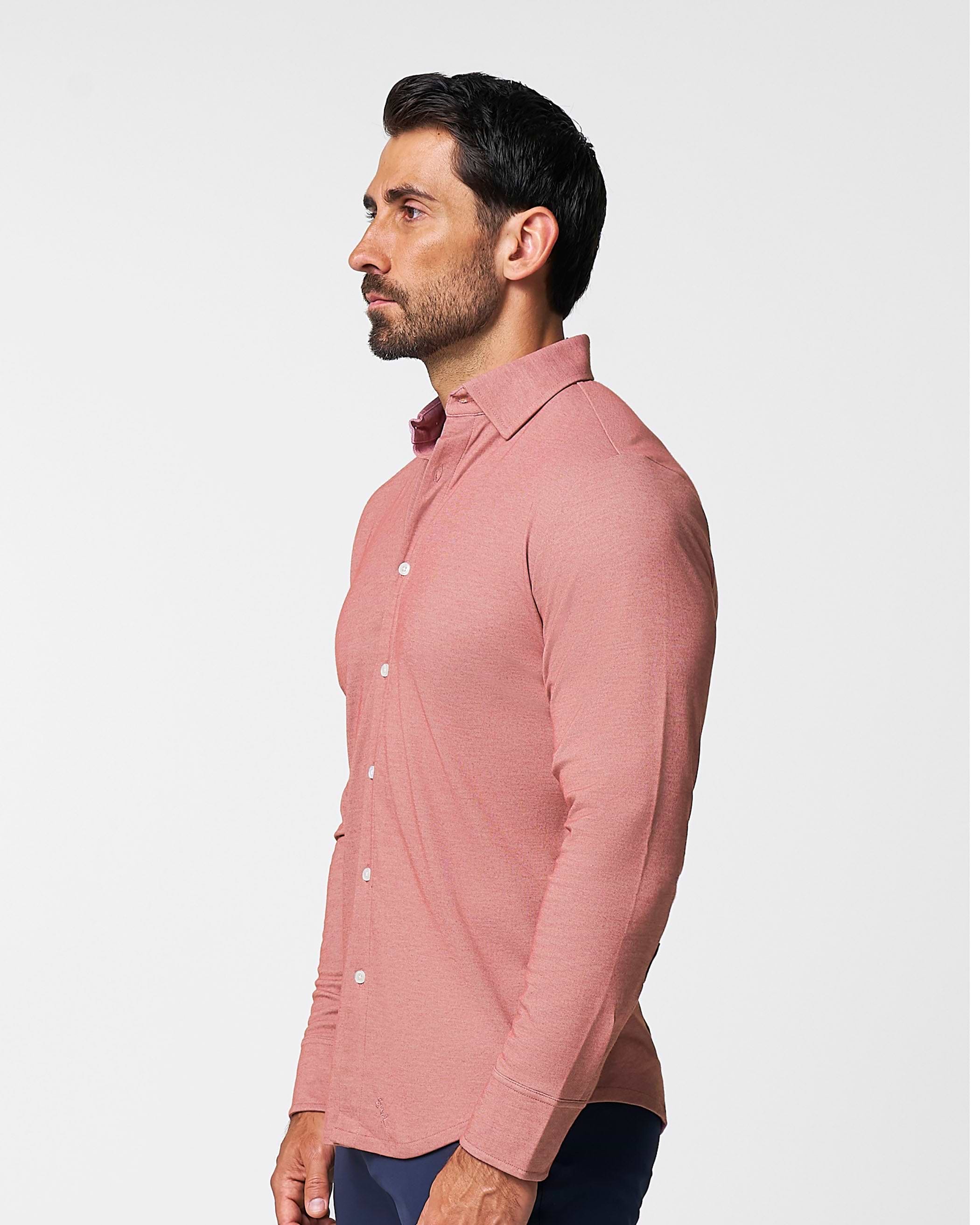 "The Jace" Maroon Pique Button Down