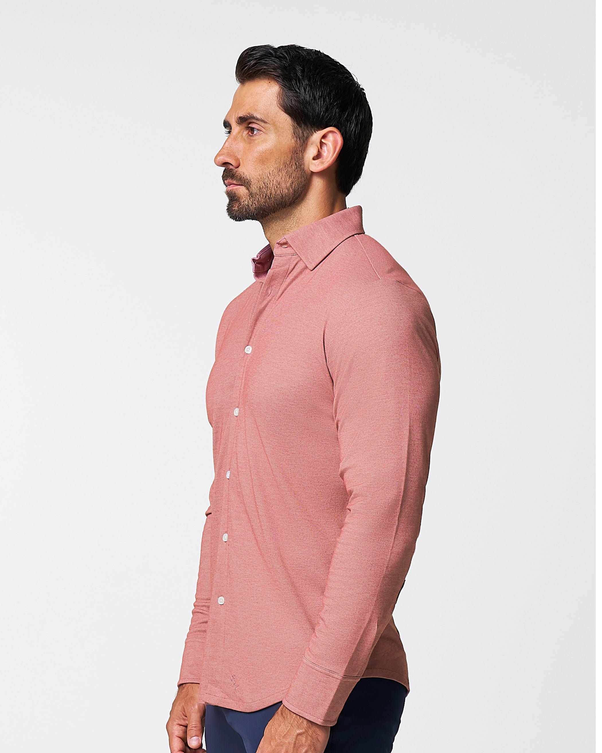 "The Jace" Maroon Pique Button Down