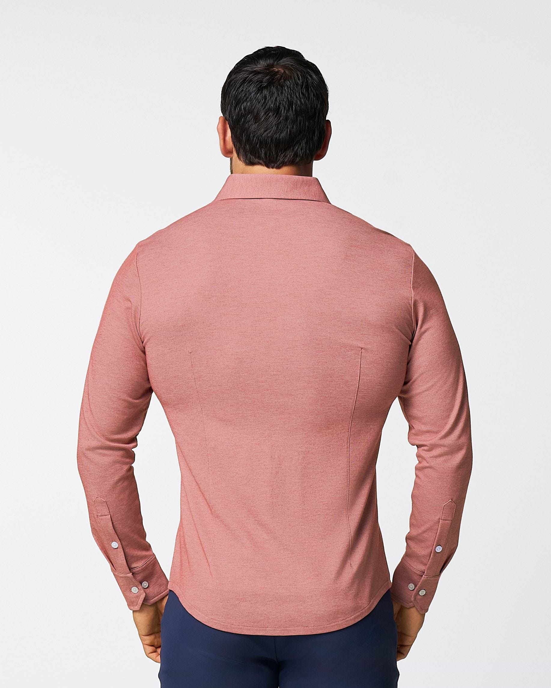 "The Jace" Maroon Pique Button Down