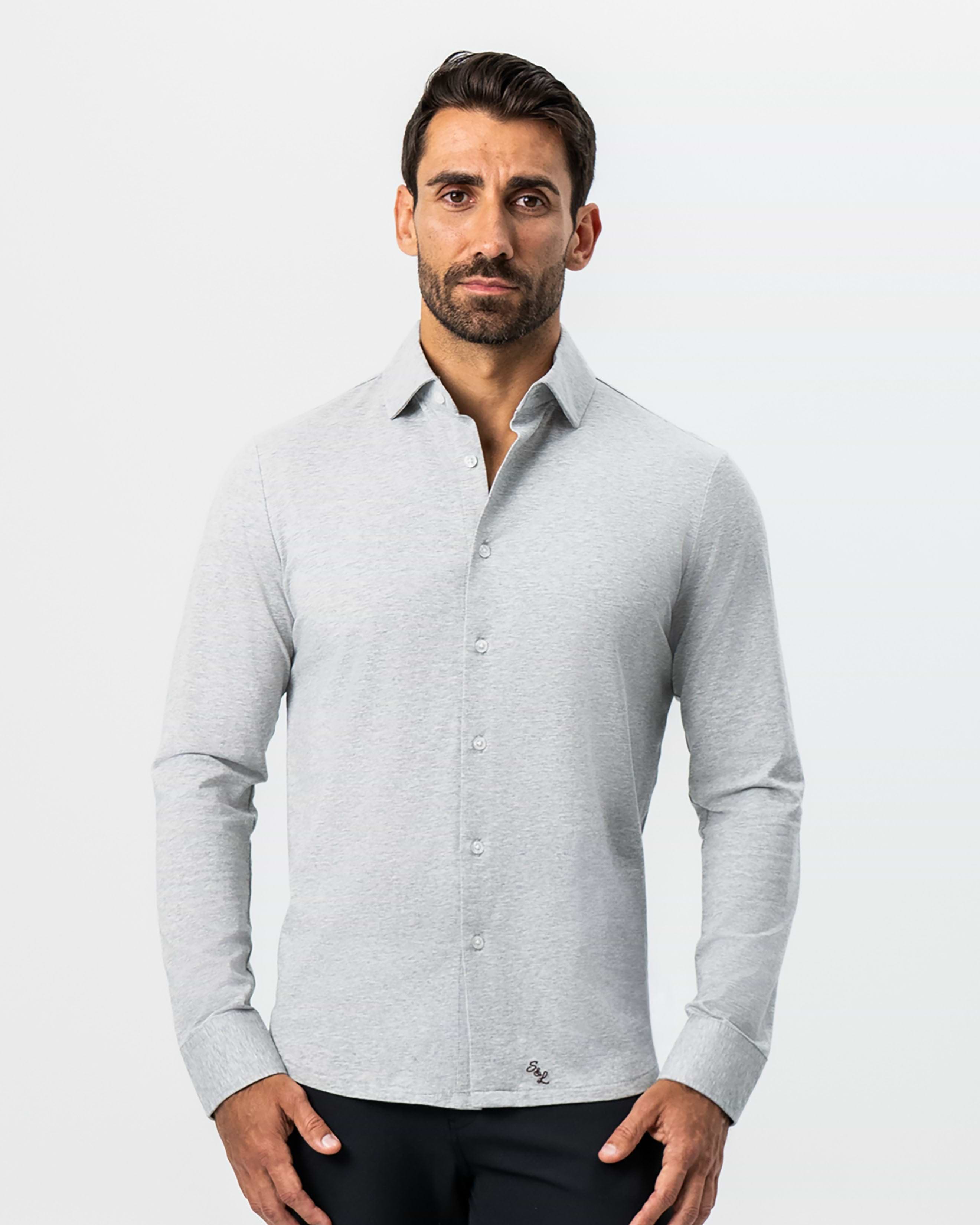 "The Fowler" Grey Button Down