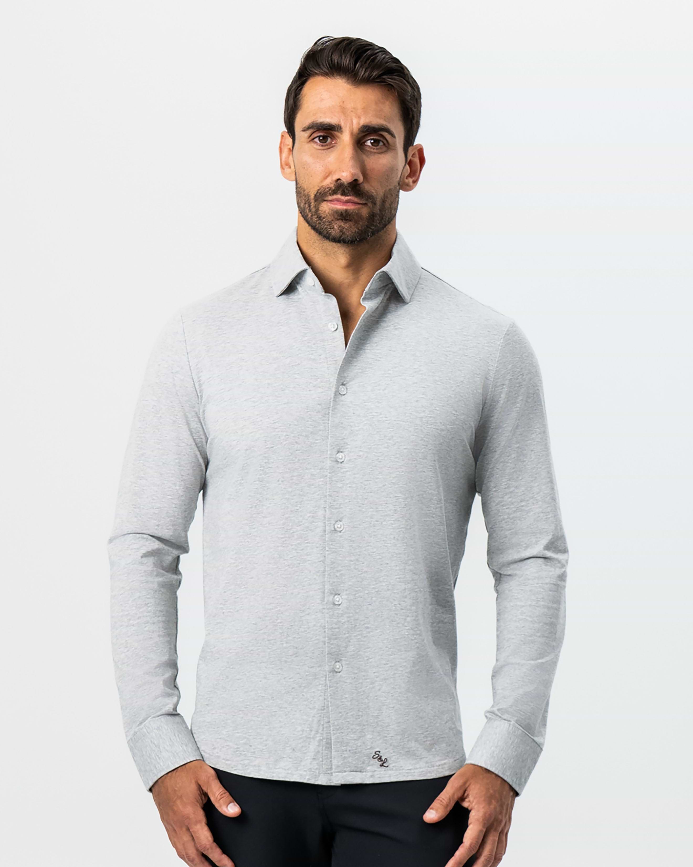 "The Fowler" Grey Button Down