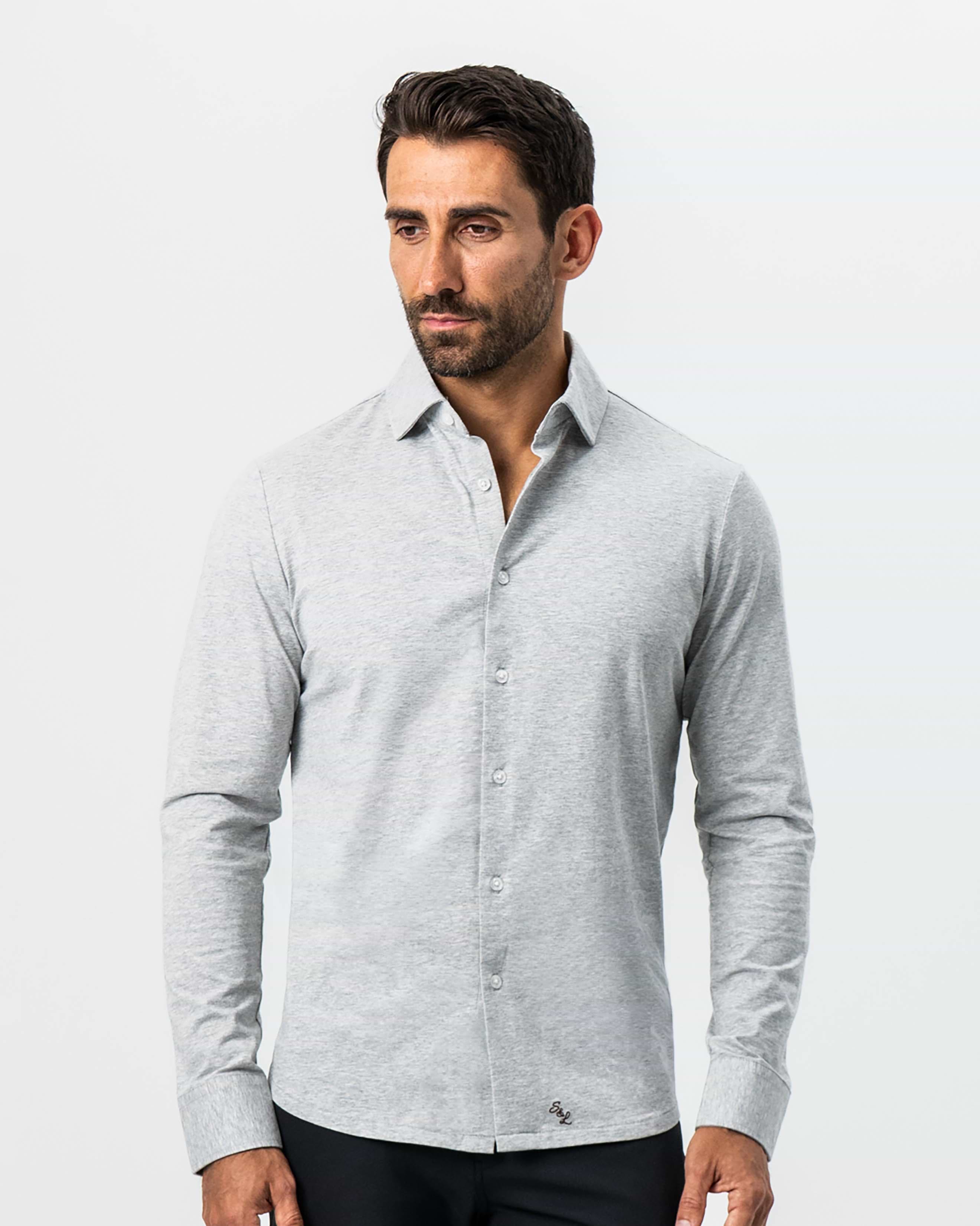 "The Fowler" Grey Button Down