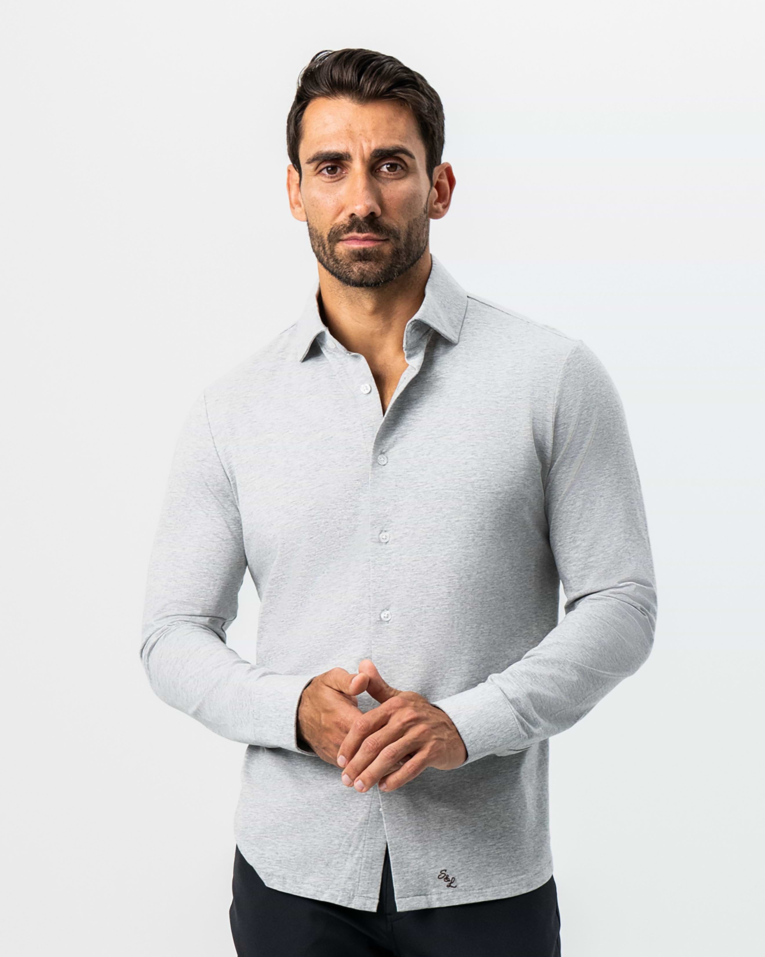 "The Fowler" Grey Button Down