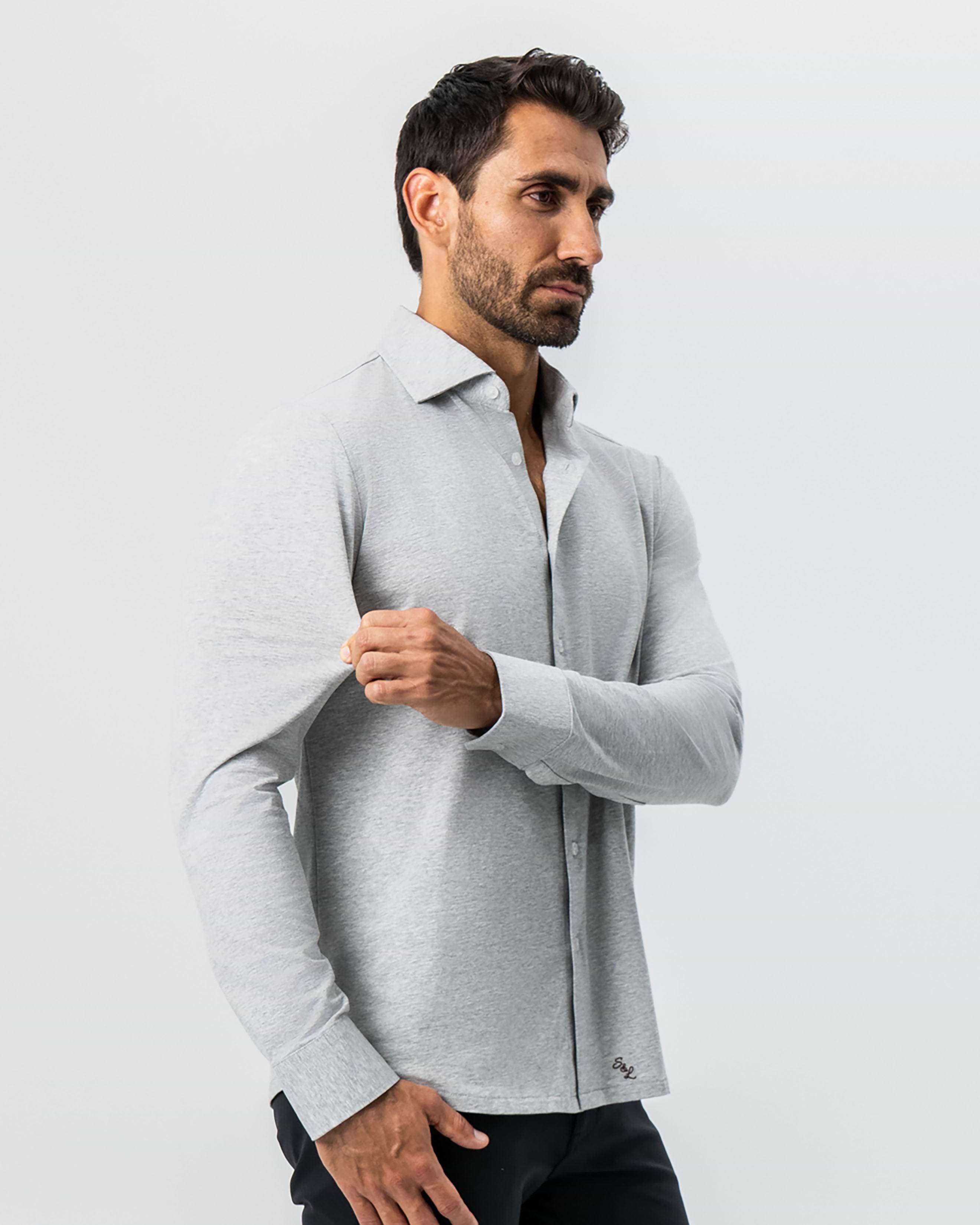 "The Fowler" Grey Button Down