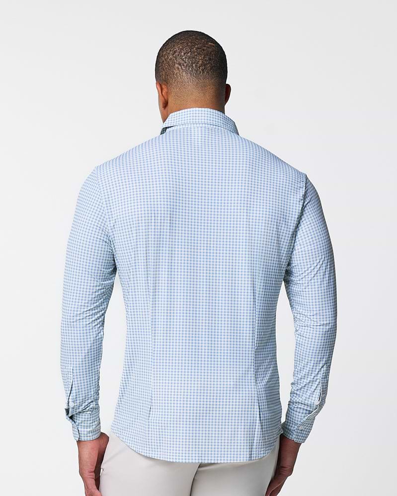 "The Laguna" Sport Shirt - Light Blue Gingham