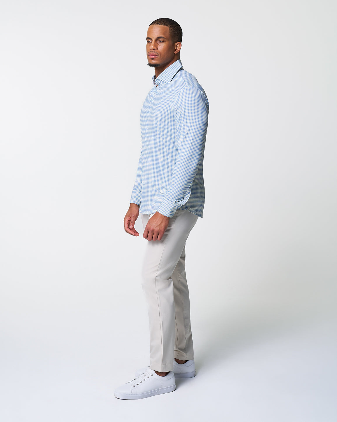 "The Laguna" Sport Shirt - Light Blue Gingham