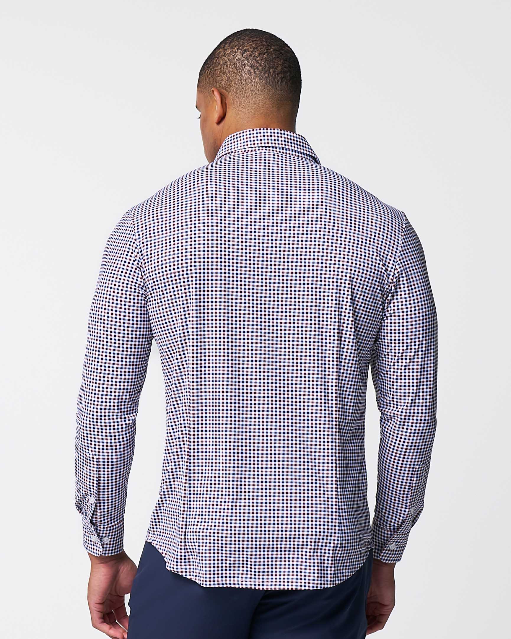 "The Ledger" Sport Shirt -  Red, White and Navy Plaid