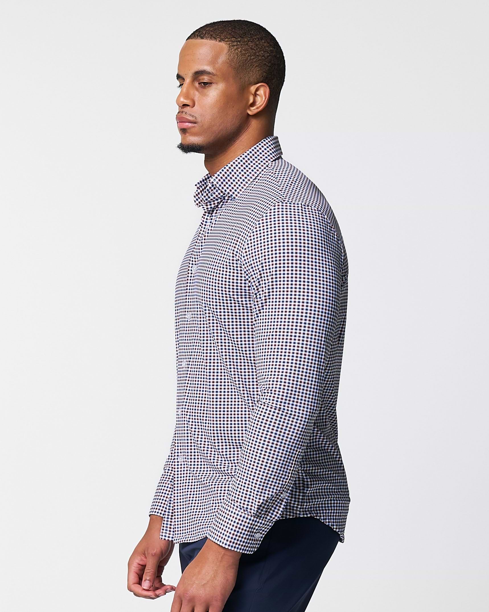 "The Ledger" Sport Shirt - Red, White and Navy Plaid
