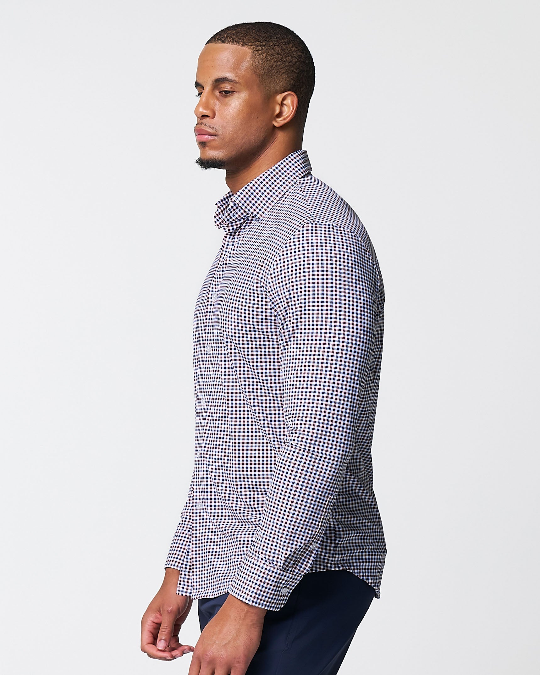 "The Ledger" Sport Shirt -  Red, White and Navy Plaid