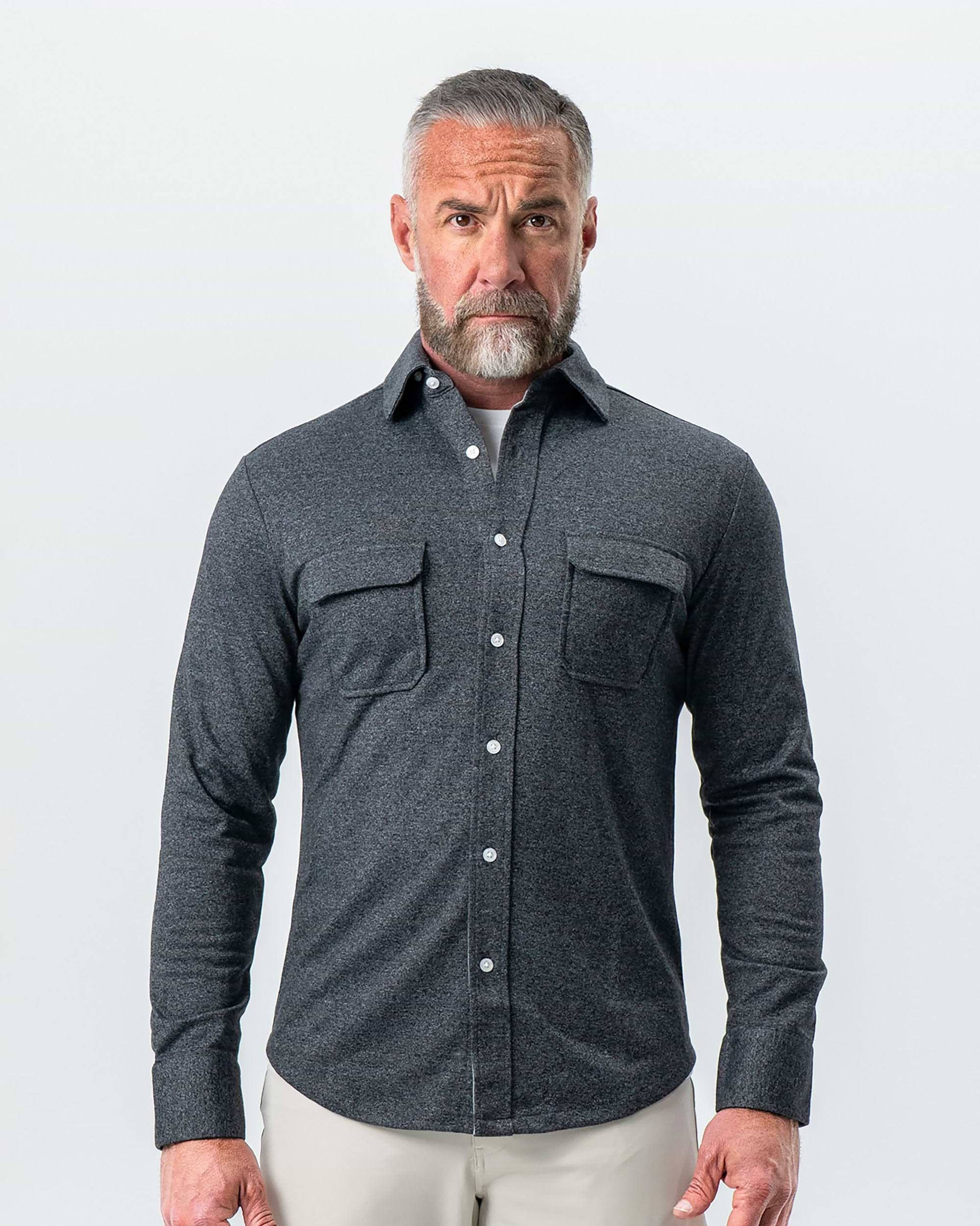 Patch Pocket Button Down - Charcoal