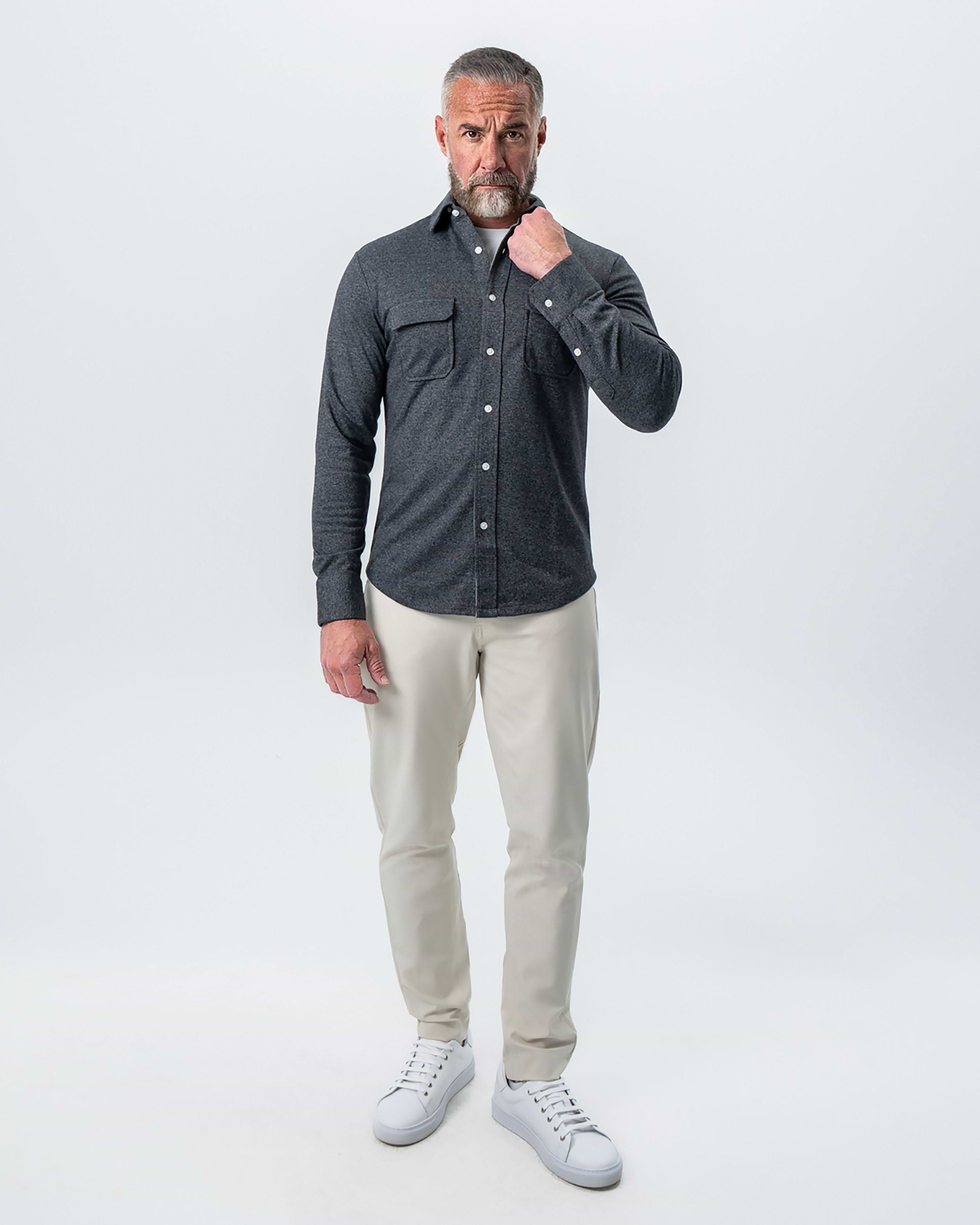 Patch Pocket Button Down - Charcoal