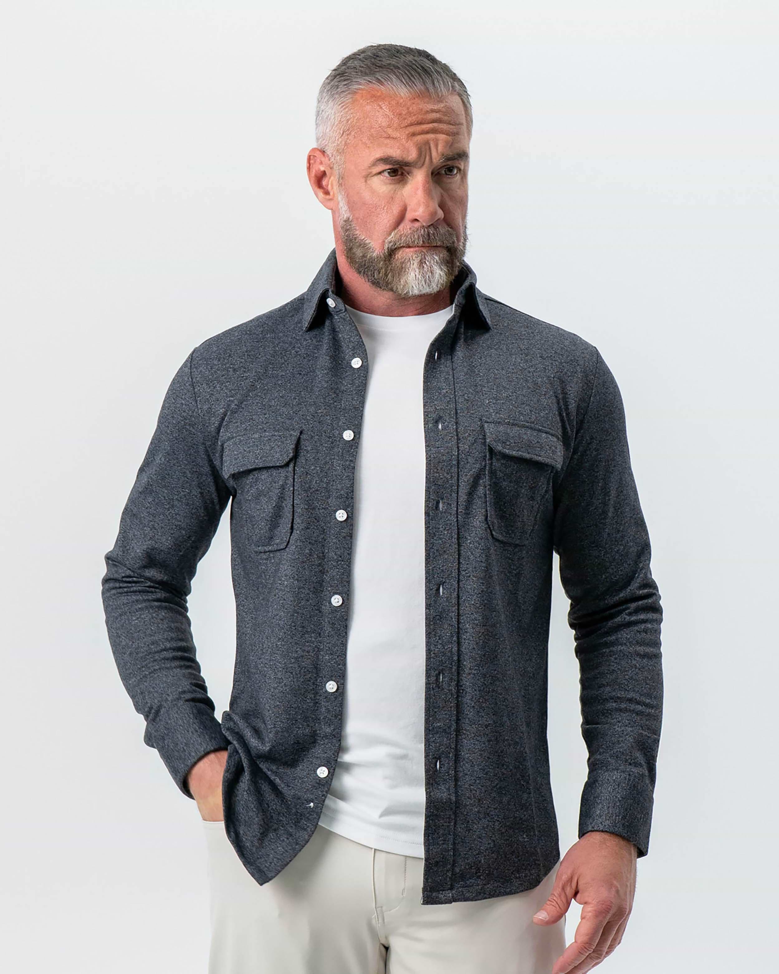 Patch Pocket Button Down - Charcoal