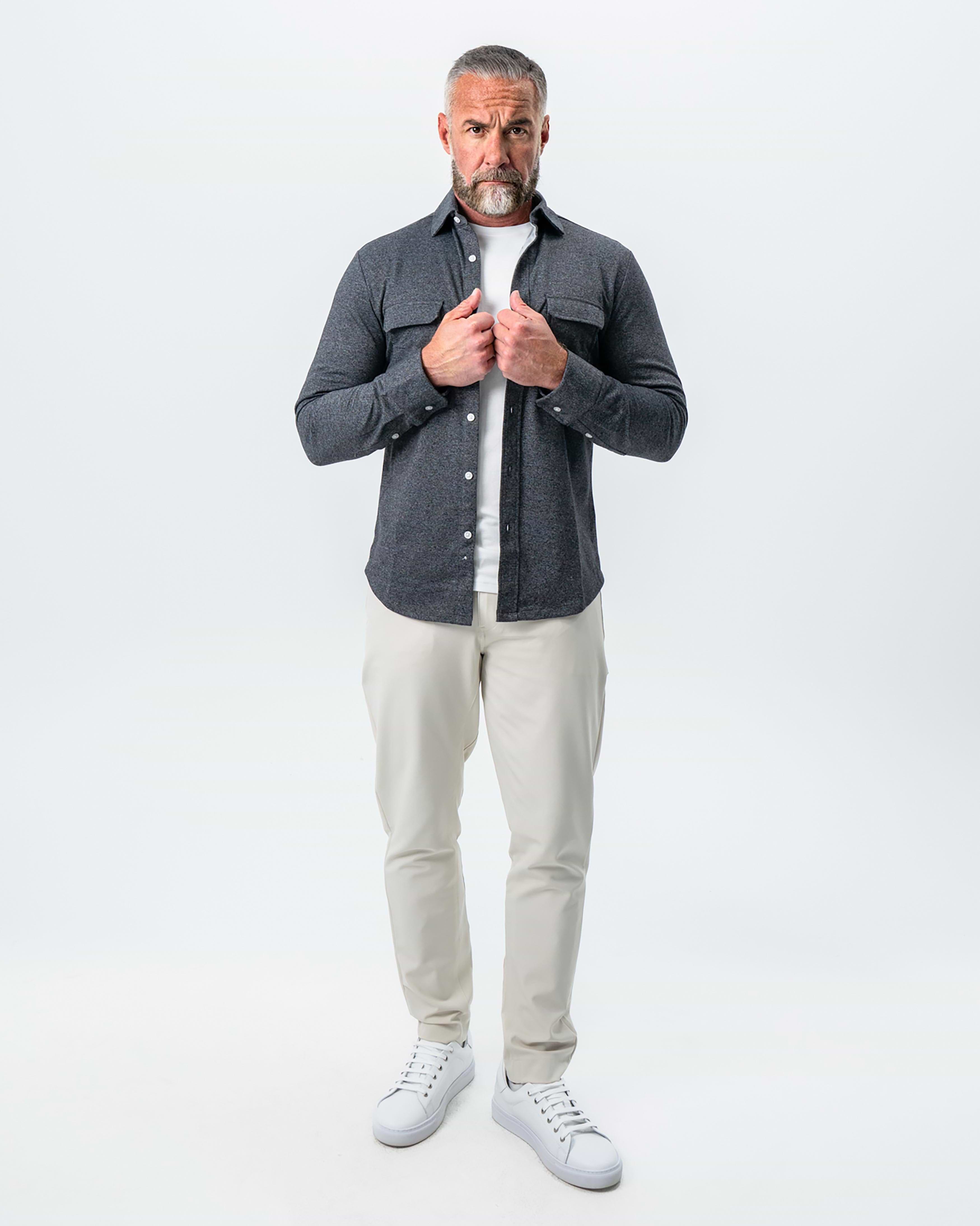 Patch Pocket Button Down - Charcoal