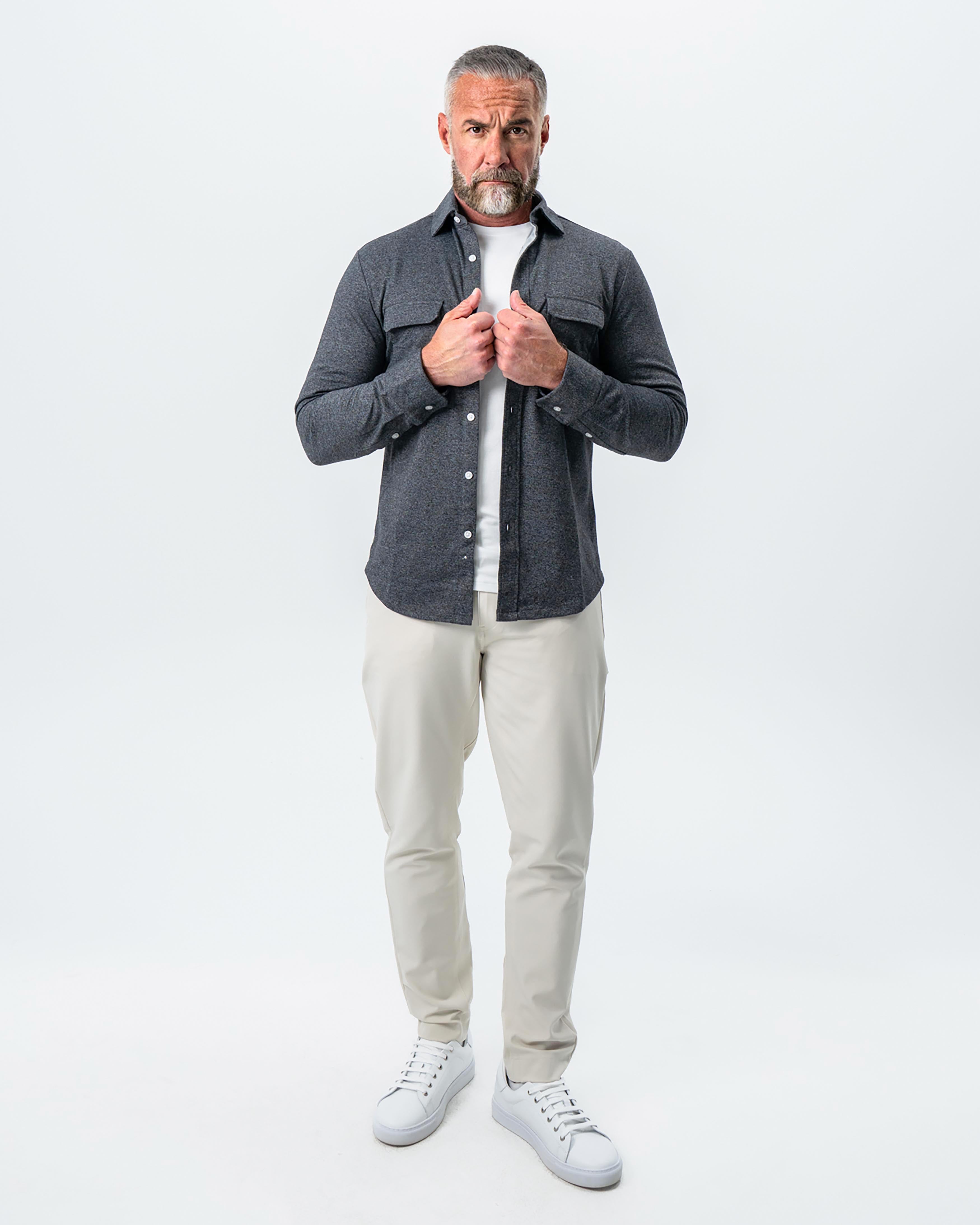 Patch Pocket Button Down - Charcoal