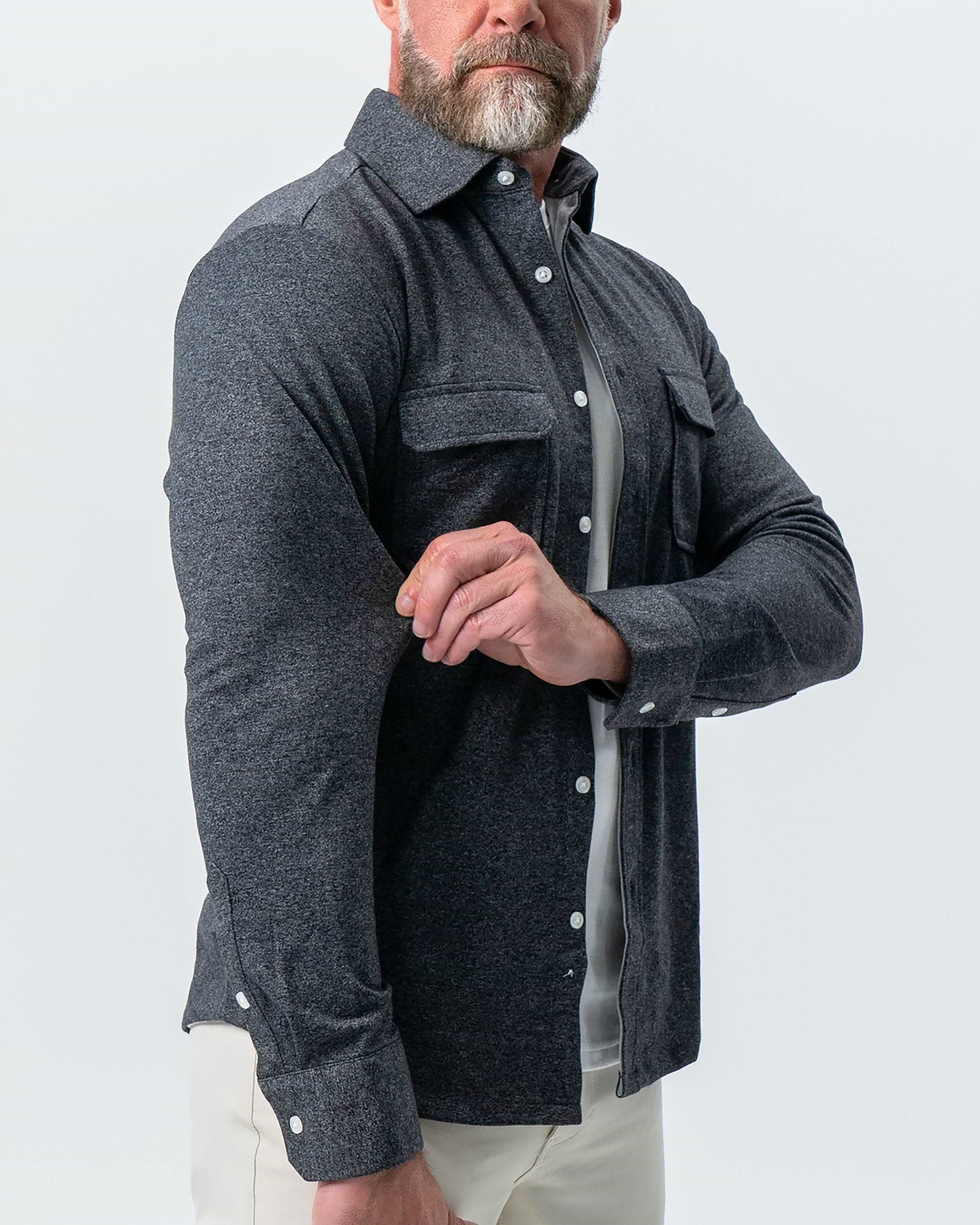 Patch Pocket Button Down - Charcoal