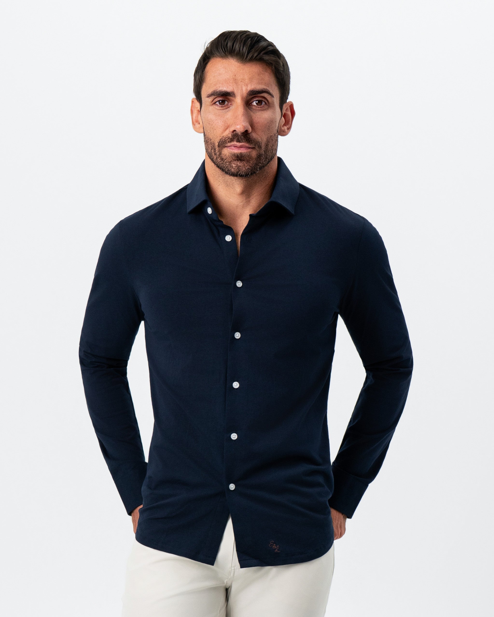 "The Stewart" Navy Button Down