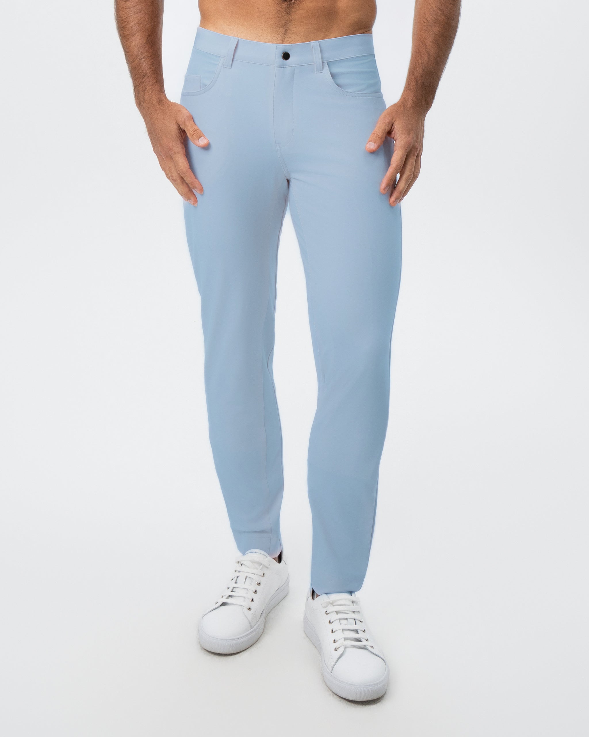 Athletic Fit Stretch Tech Chino - Light Blue
