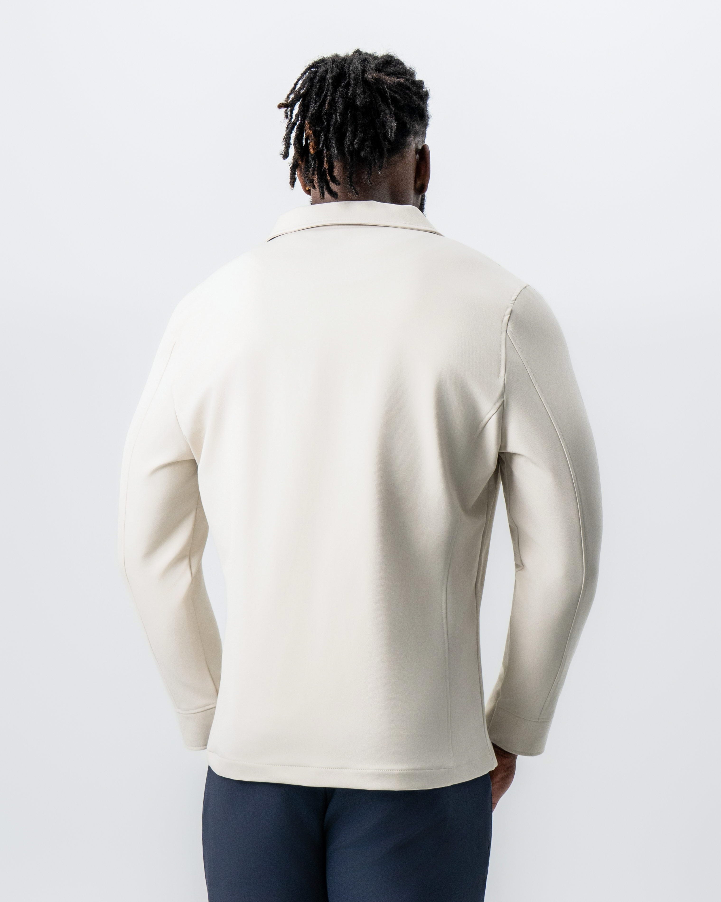 Collared Zip Jacket - Light Khaki