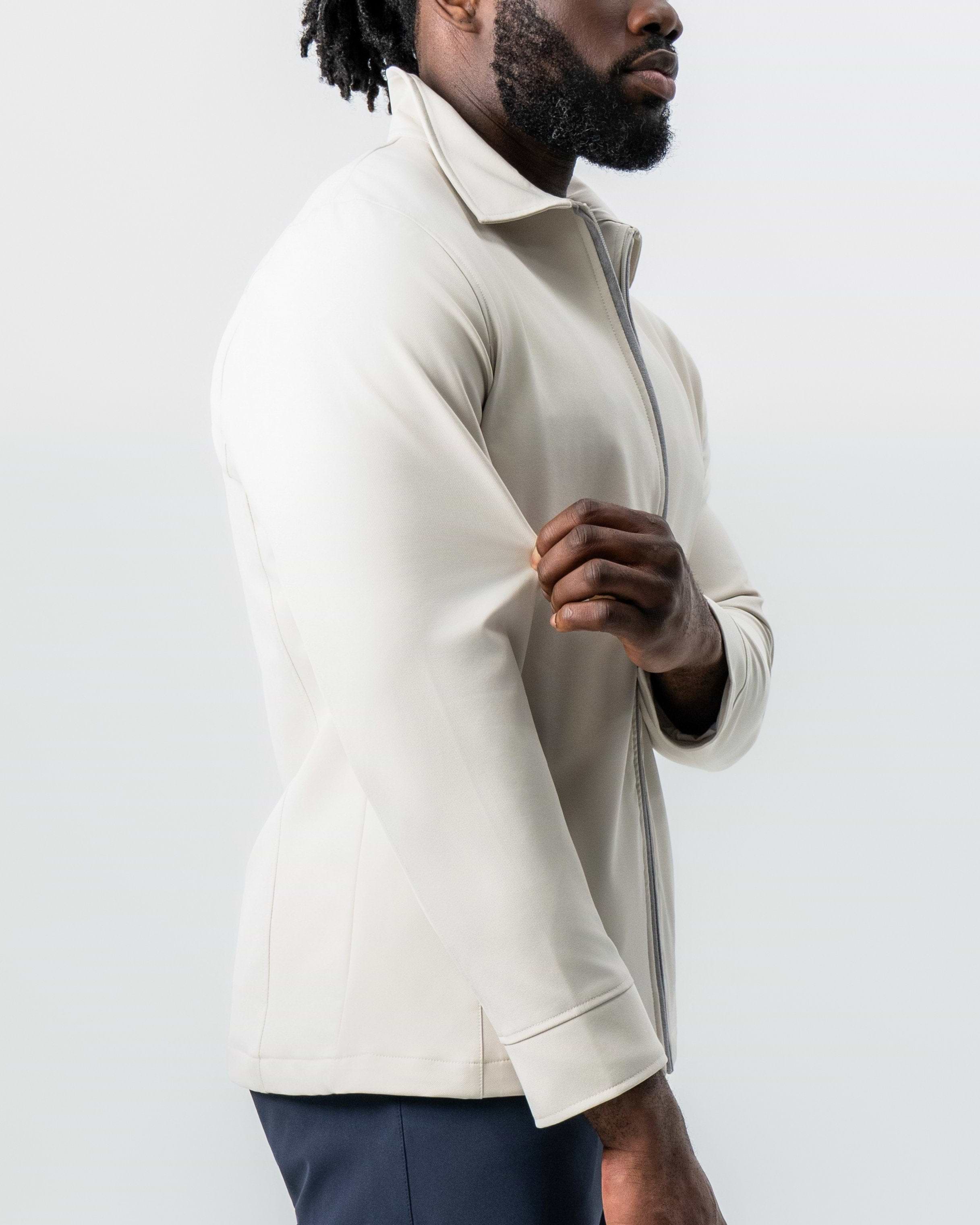 Collared Zip Jacket - Light Khaki