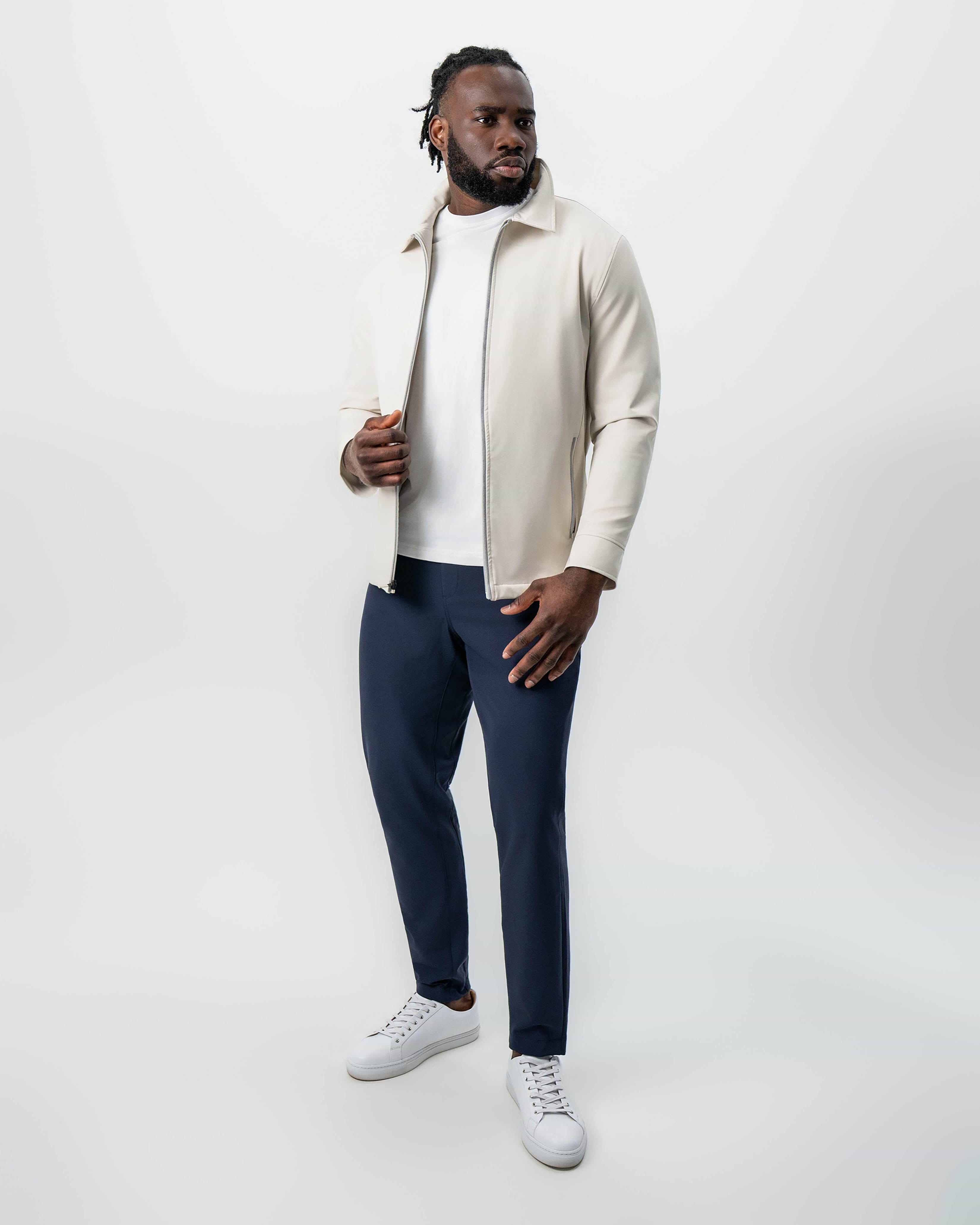 Collared Zip Jacket - Light Khaki