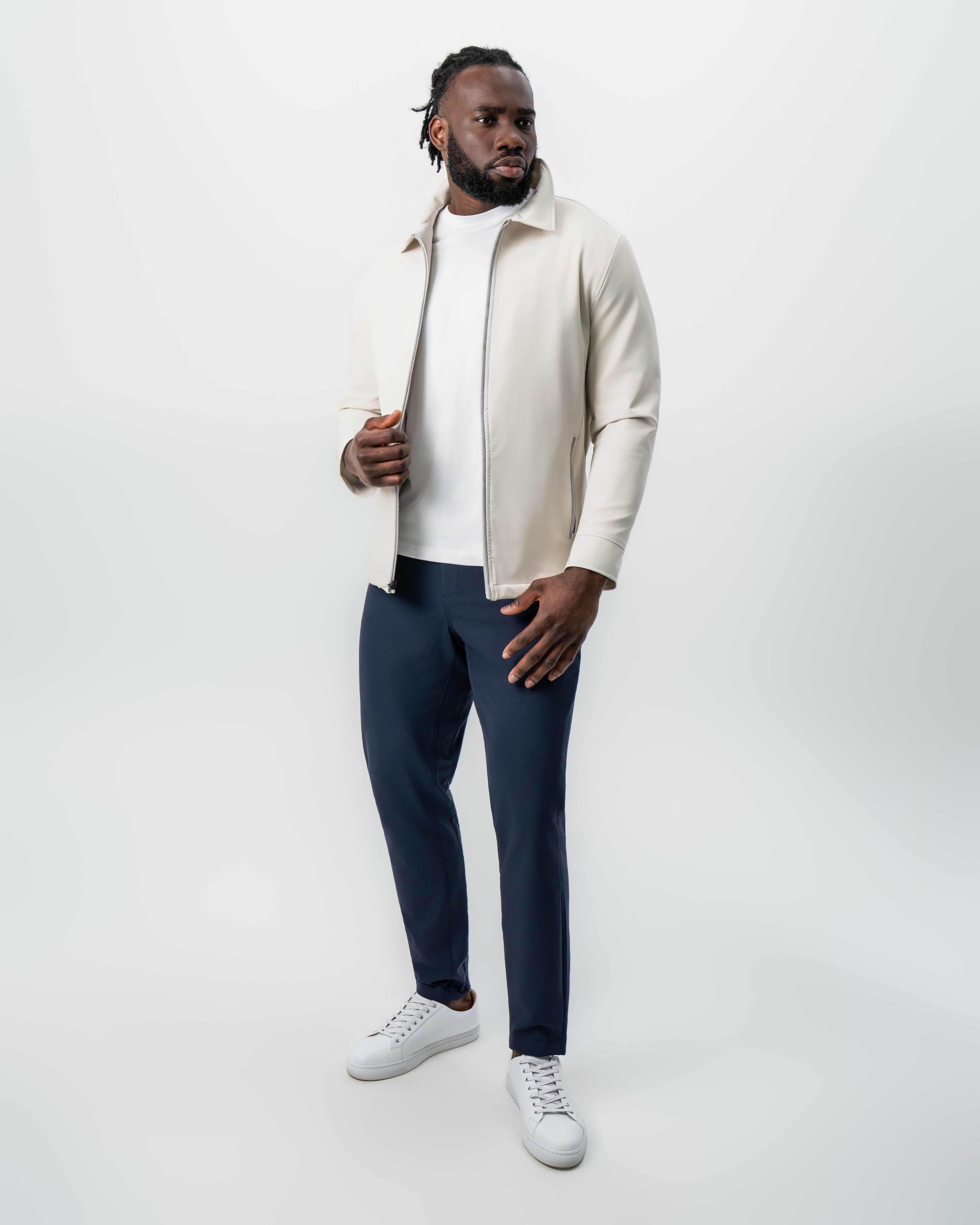 Collared Zip Jacket - Light Khaki