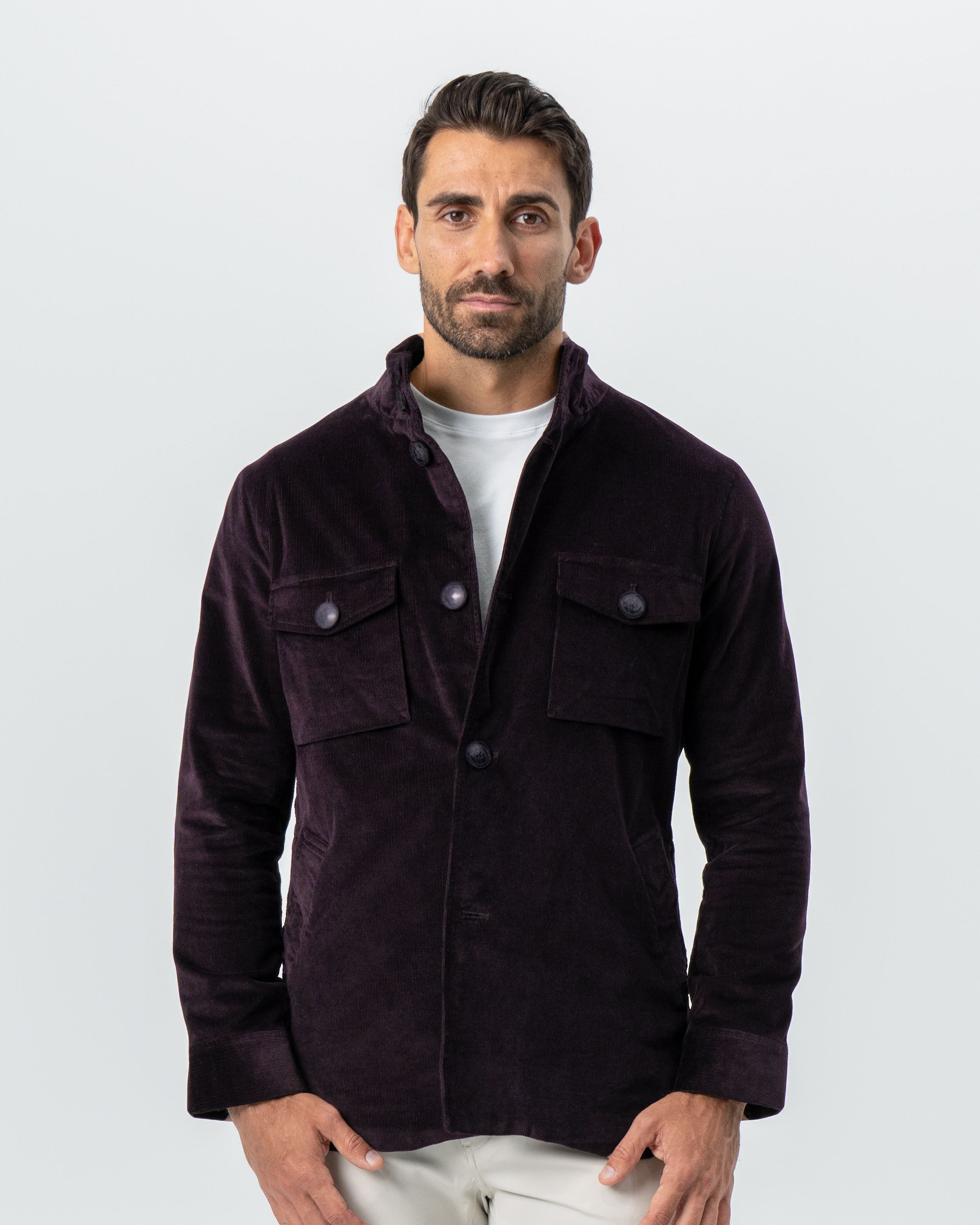 Corduroy Field Jacket - Dark Burgundy